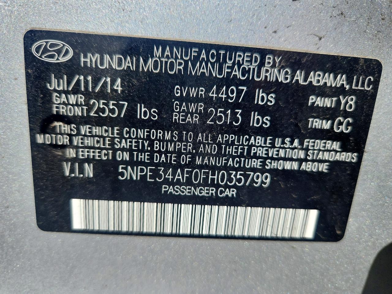 2015 Hyundai Sonata Limited Серебряный vin: 5NPE34AF0FH035799