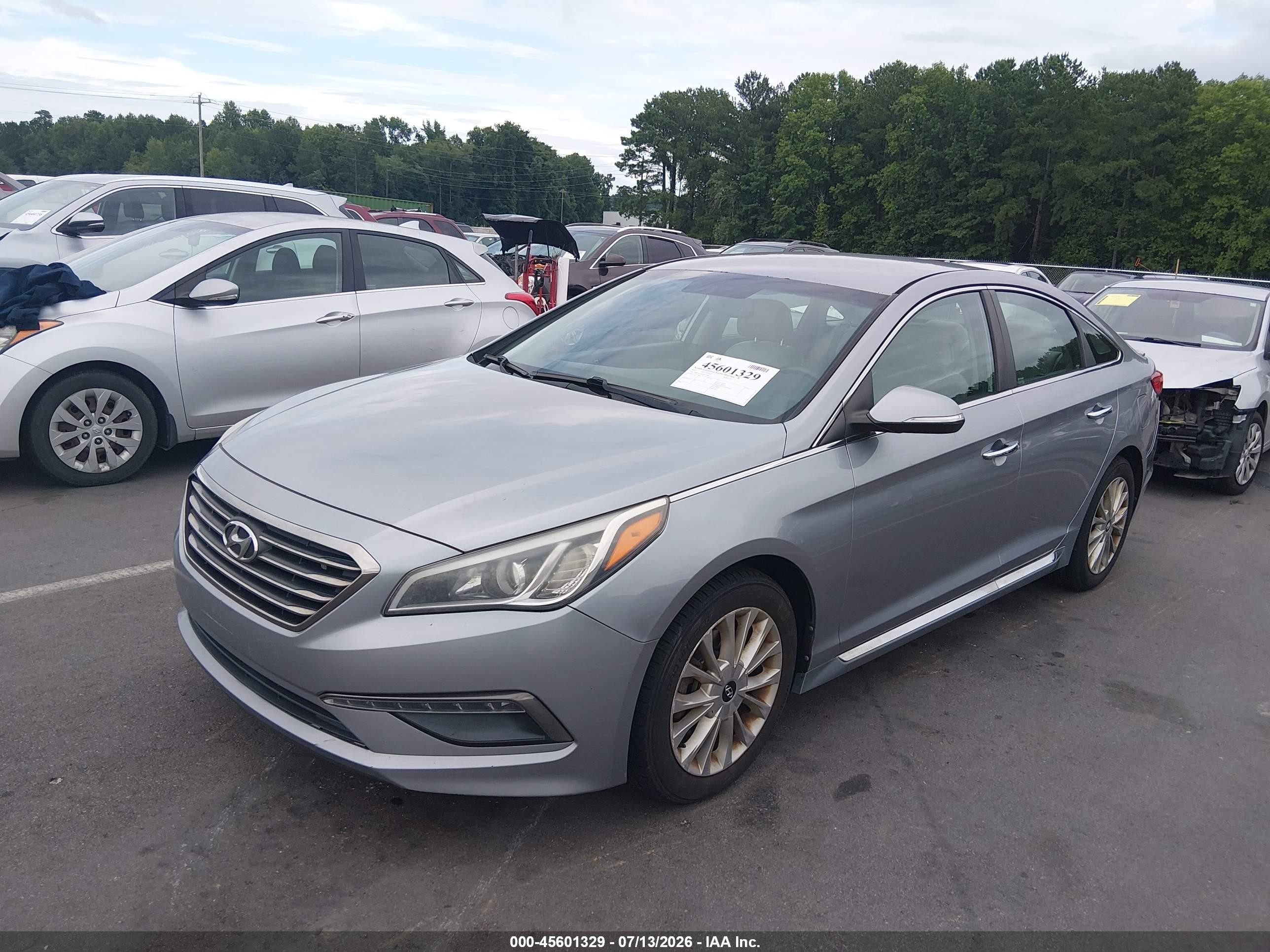 2015 Hyundai Sonata Limited Серебряный vin: 5NPE34AF0FH037200