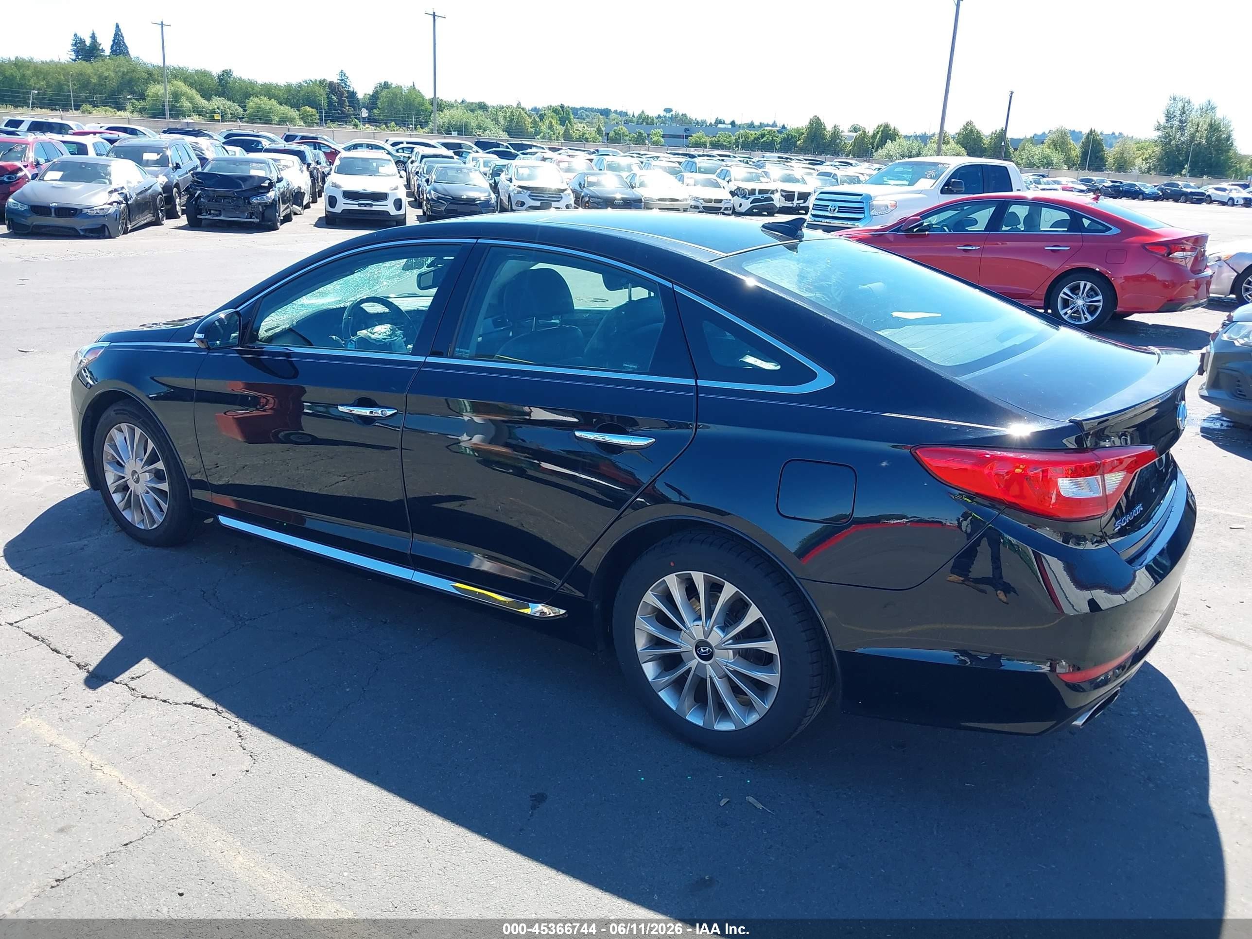 2015 Hyundai Sonata Limited Black vin: 5NPE34AF0FH043613
