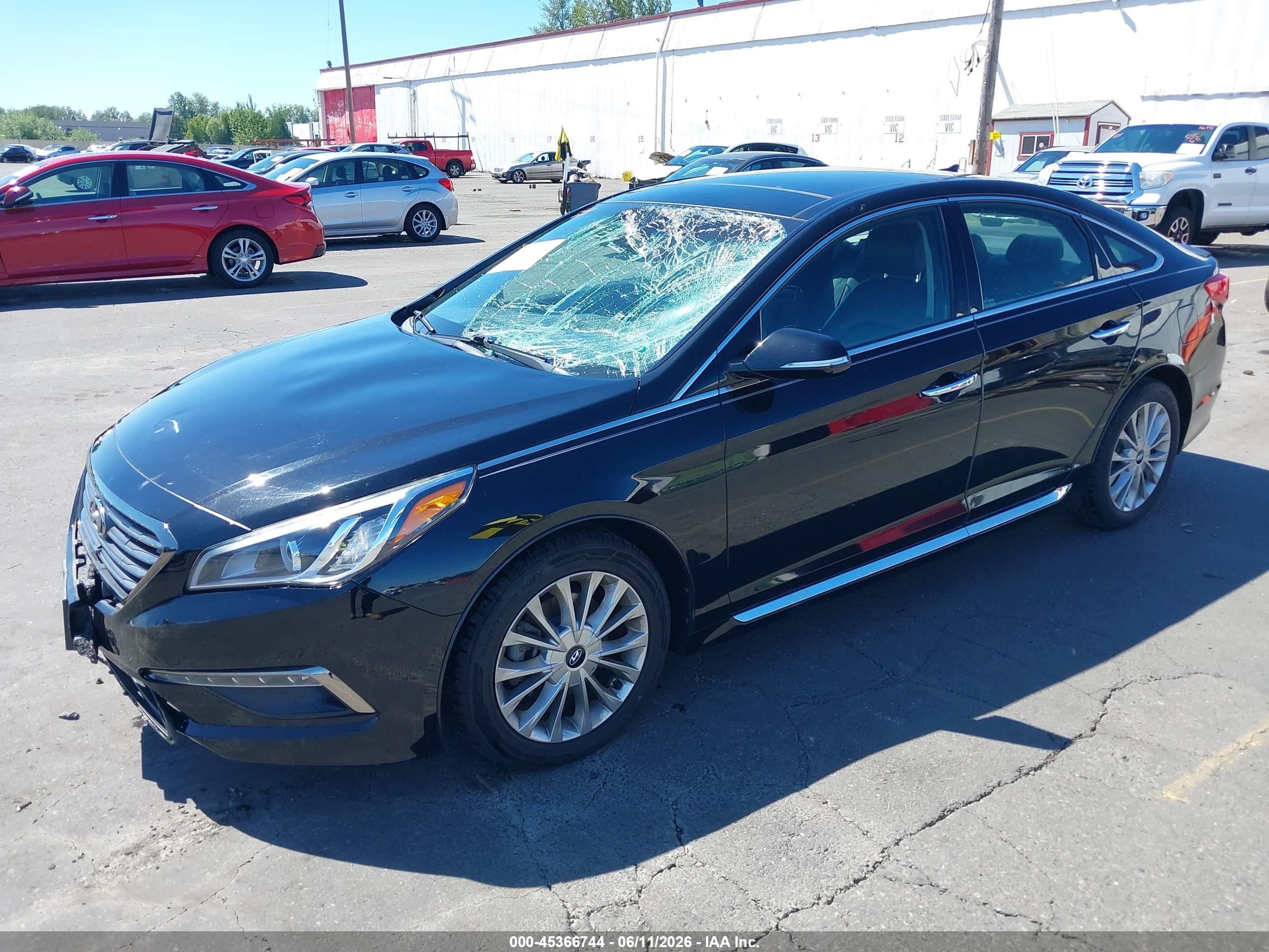 2015 Hyundai Sonata Limited Black vin: 5NPE34AF0FH043613