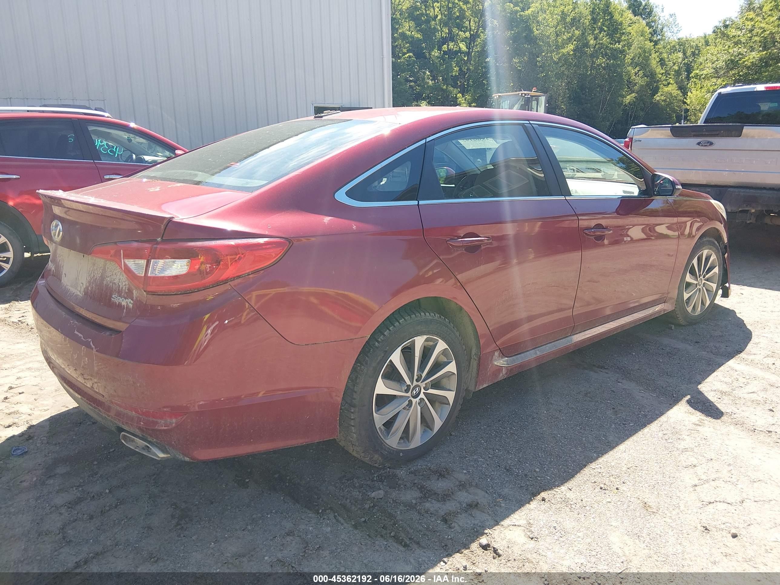 2015 Hyundai Sonata Sport Maroon vin: 5NPE34AF0FH068639
