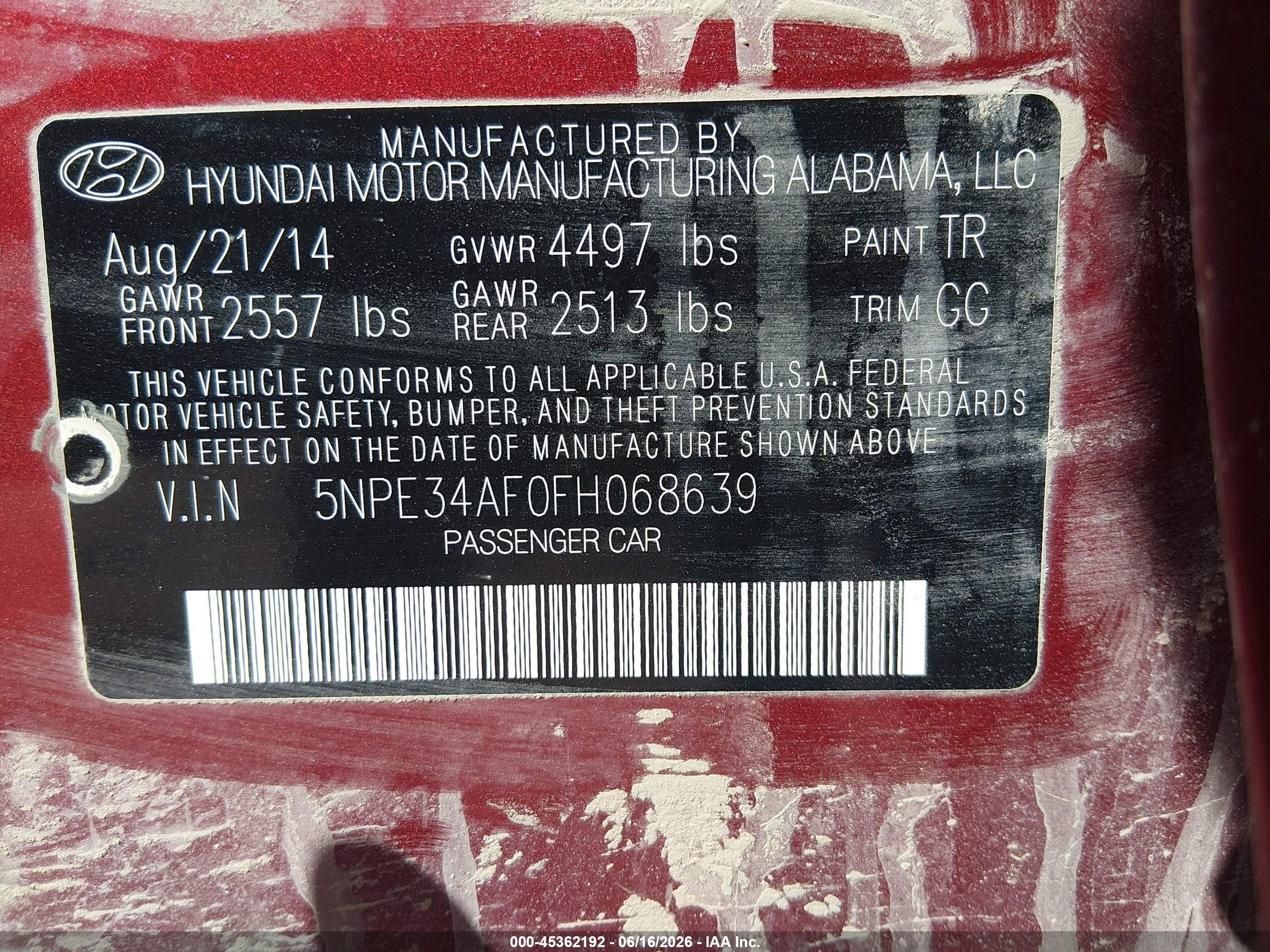 2015 Hyundai Sonata Sport Maroon vin: 5NPE34AF0FH068639