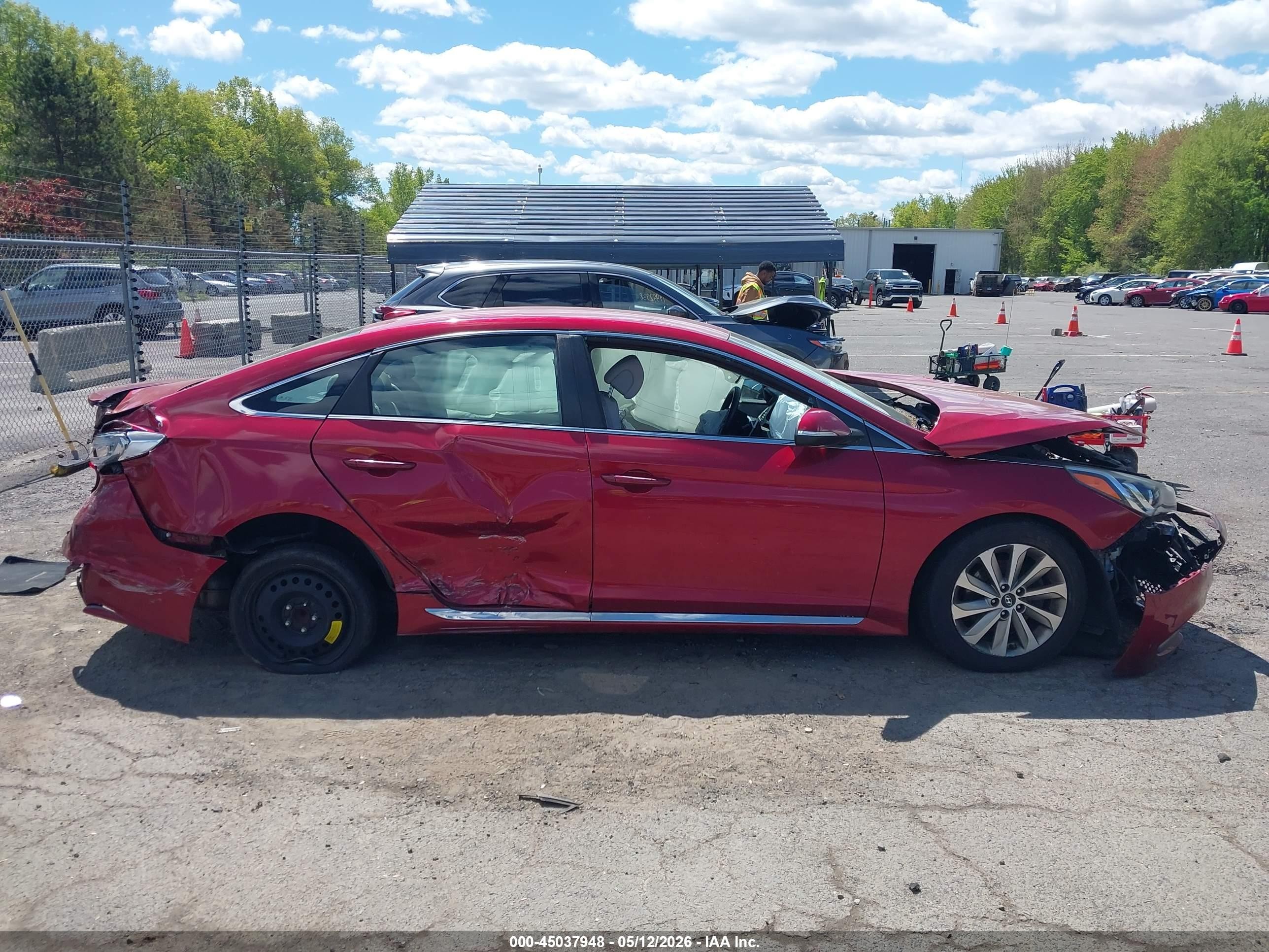 2015 Hyundai Sonata Sport Red vin: 5NPE34AF0FH070911