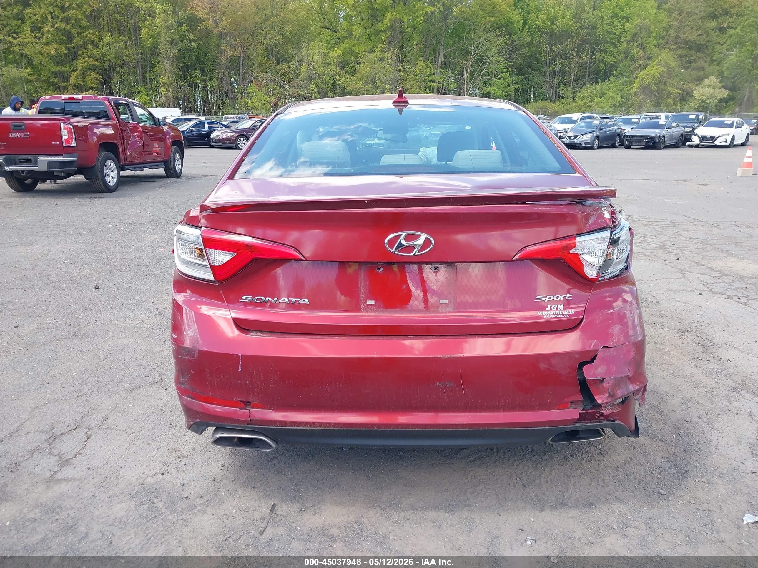 2015 Hyundai Sonata Sport Red vin: 5NPE34AF0FH070911