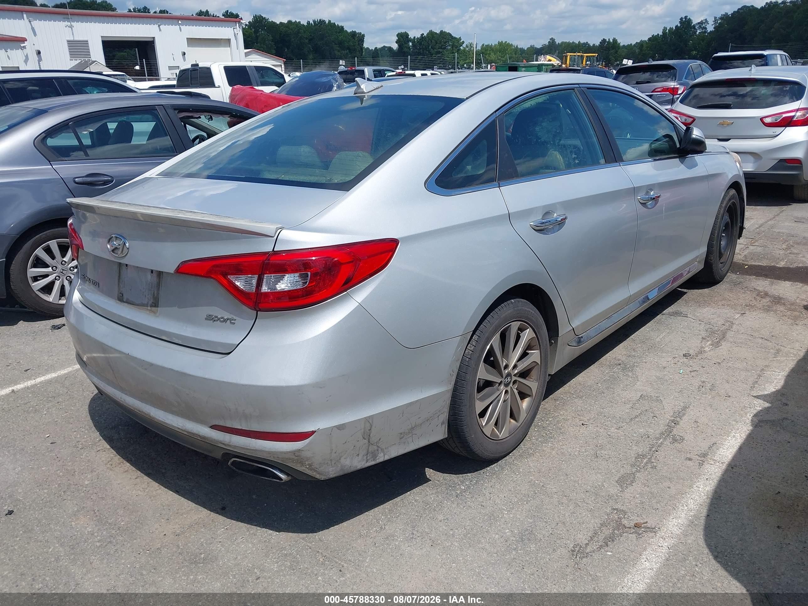 2015 Hyundai Sonata Sport Silver vin: 5NPE34AF0FH077082