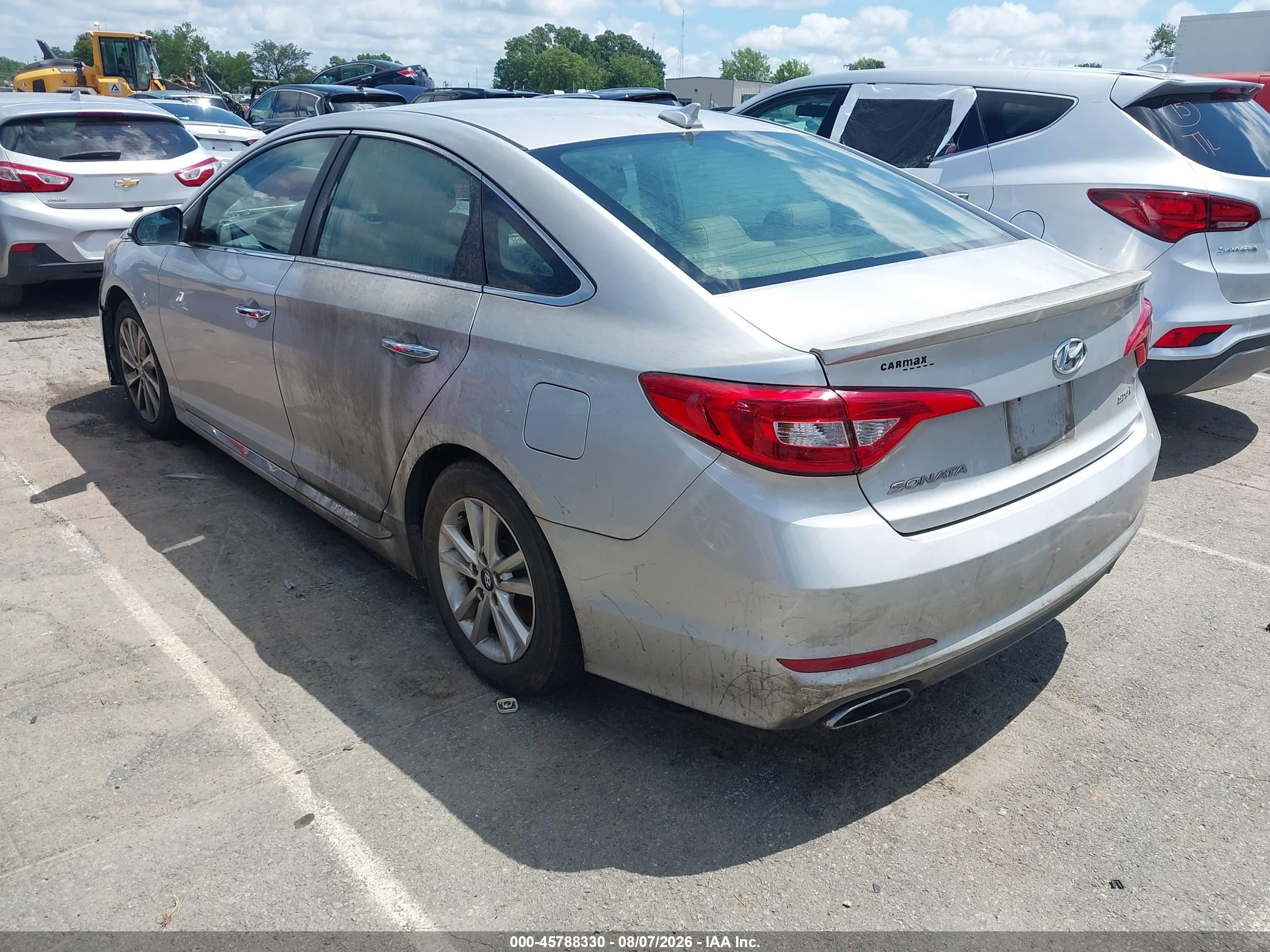 2015 Hyundai Sonata Sport Silver vin: 5NPE34AF0FH077082