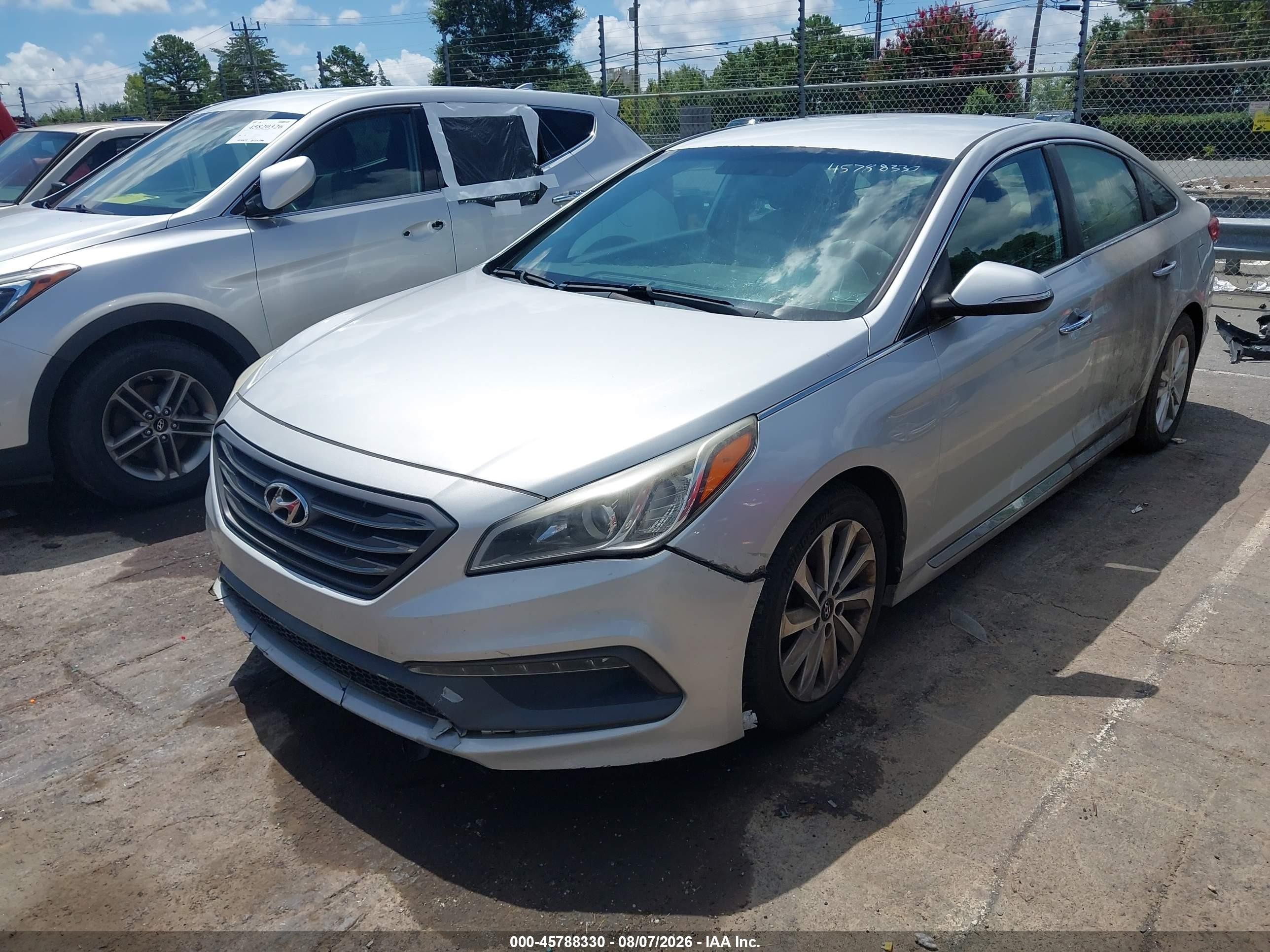 2015 Hyundai Sonata Sport Silver vin: 5NPE34AF0FH077082