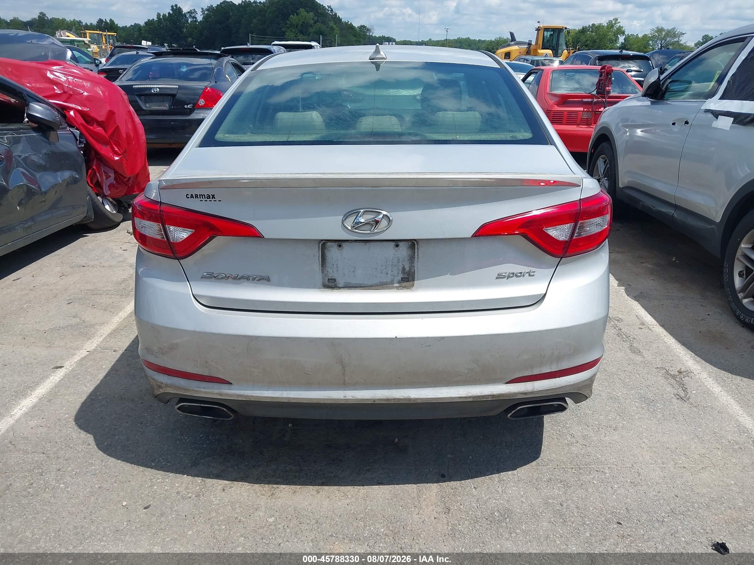 2015 Hyundai Sonata Sport Silver vin: 5NPE34AF0FH077082