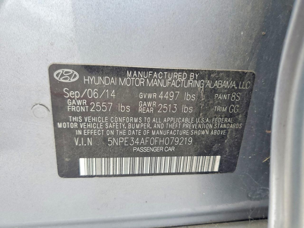 2015 Hyundai Sonata Sport Blue vin: 5NPE34AF0FH079219