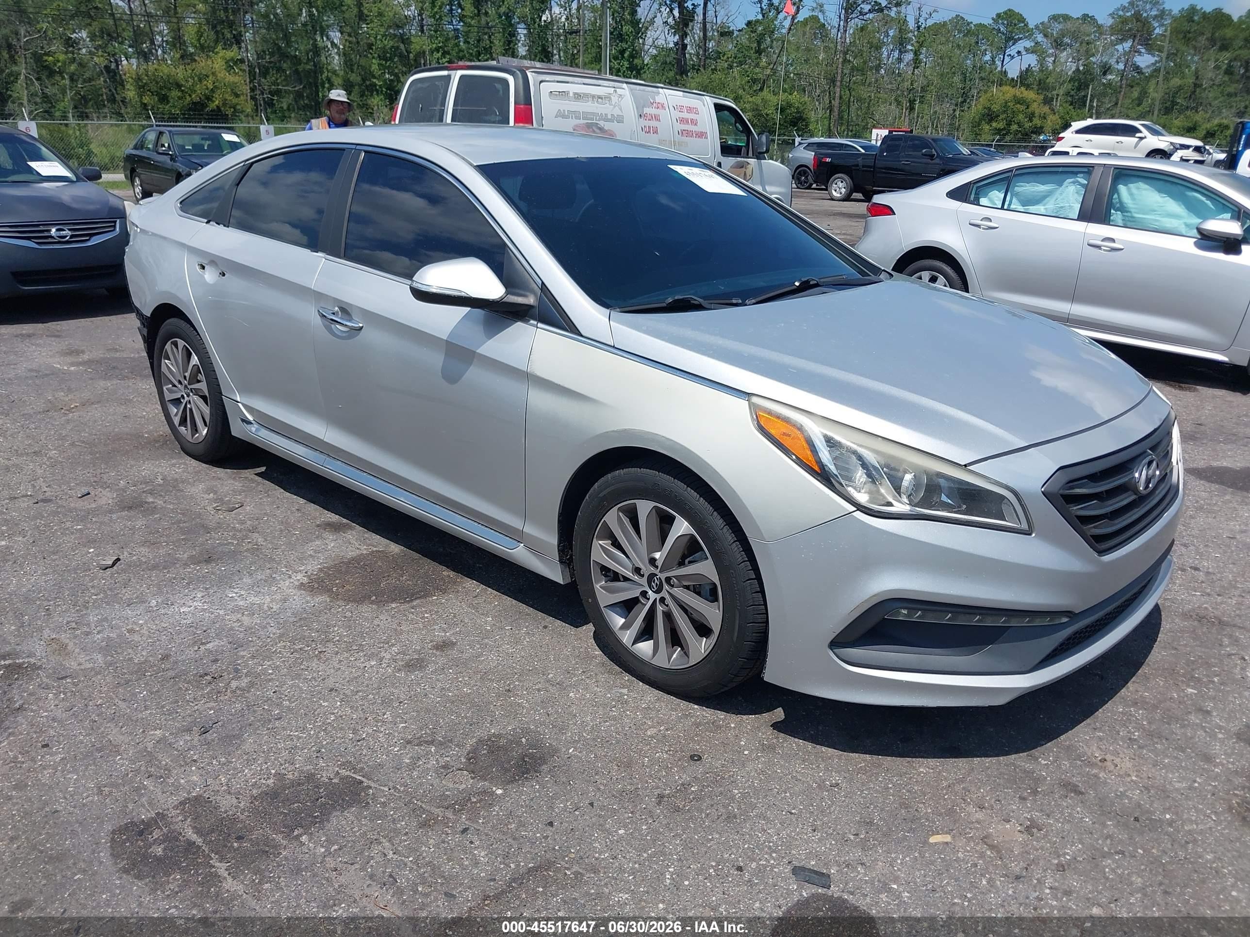 2015 Hyundai Sonata Sport Gray vin: 5NPE34AF0FH080791