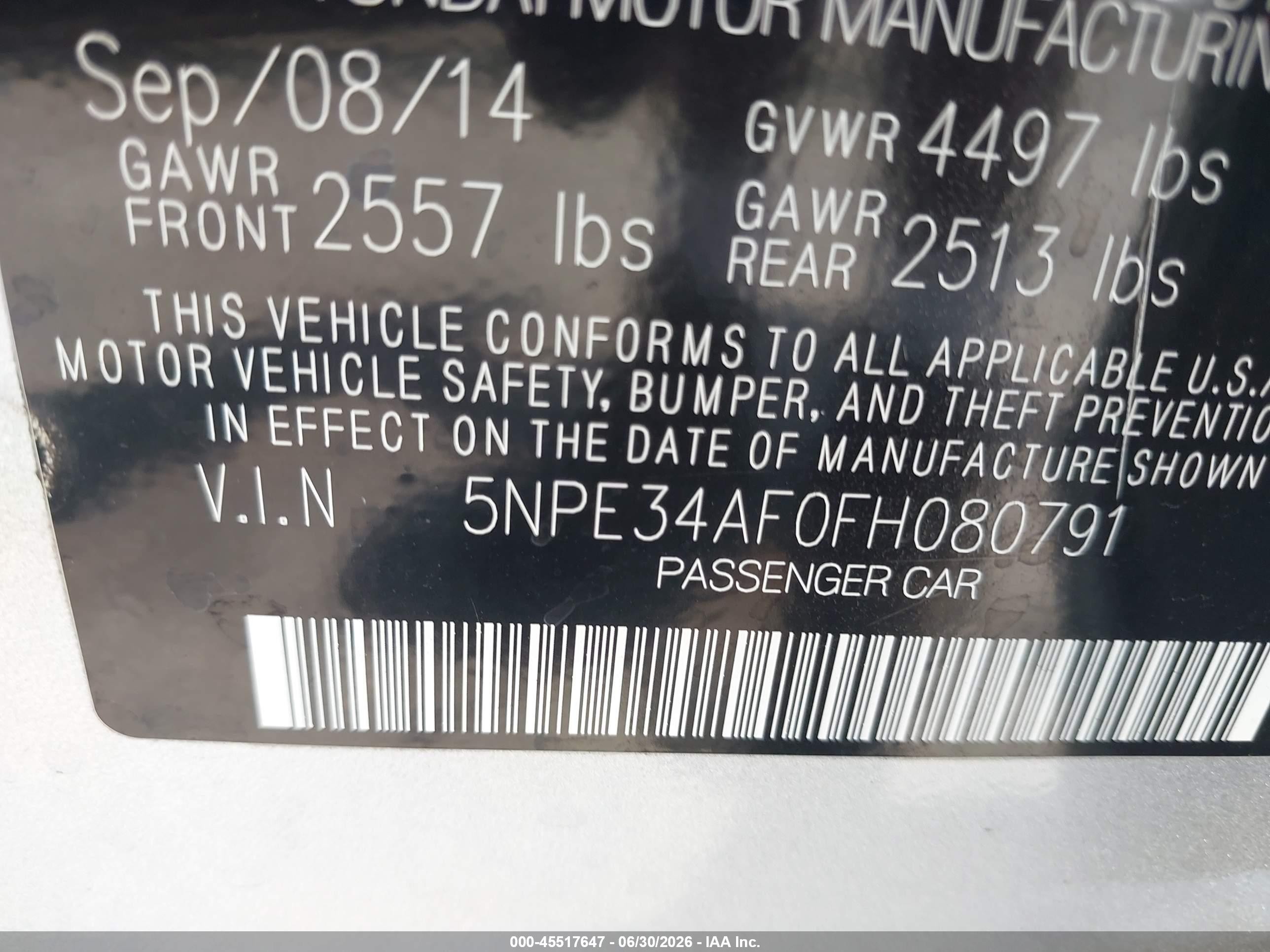 2015 Hyundai Sonata Sport Gray vin: 5NPE34AF0FH080791