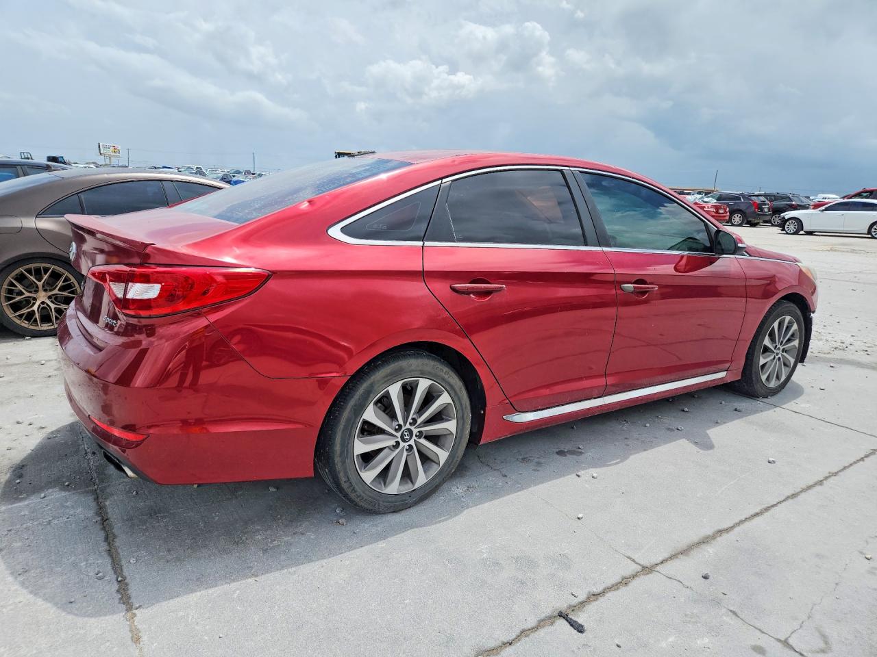 2015 Hyundai Sonata Sport Красный vin: 5NPE34AF0FH089281