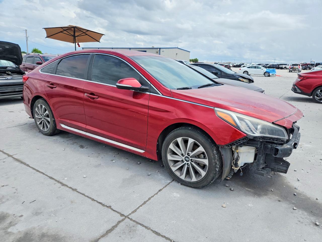 2015 Hyundai Sonata Sport Красный vin: 5NPE34AF0FH089281