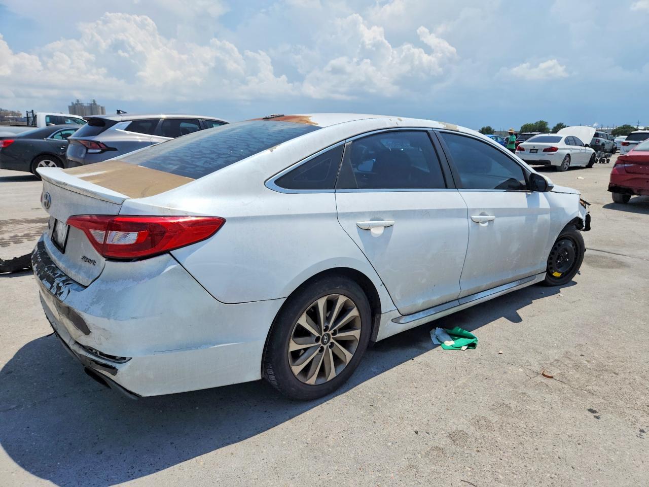 2015 Hyundai Sonata Sport White vin: 5NPE34AF0FH091919