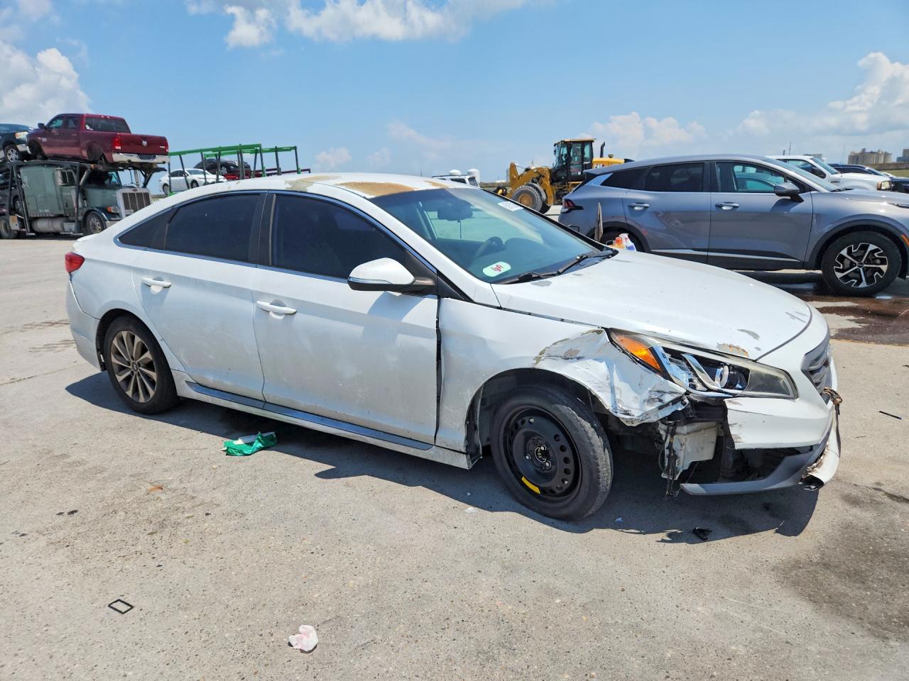 2015 Hyundai Sonata Sport White vin: 5NPE34AF0FH091919