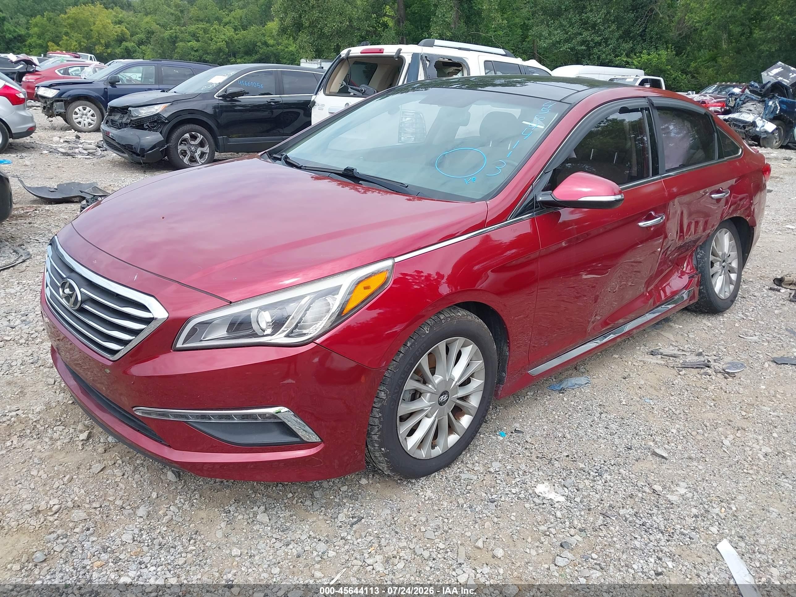 2015 Hyundai Sonata Limited Red vin: 5NPE34AF0FH098093