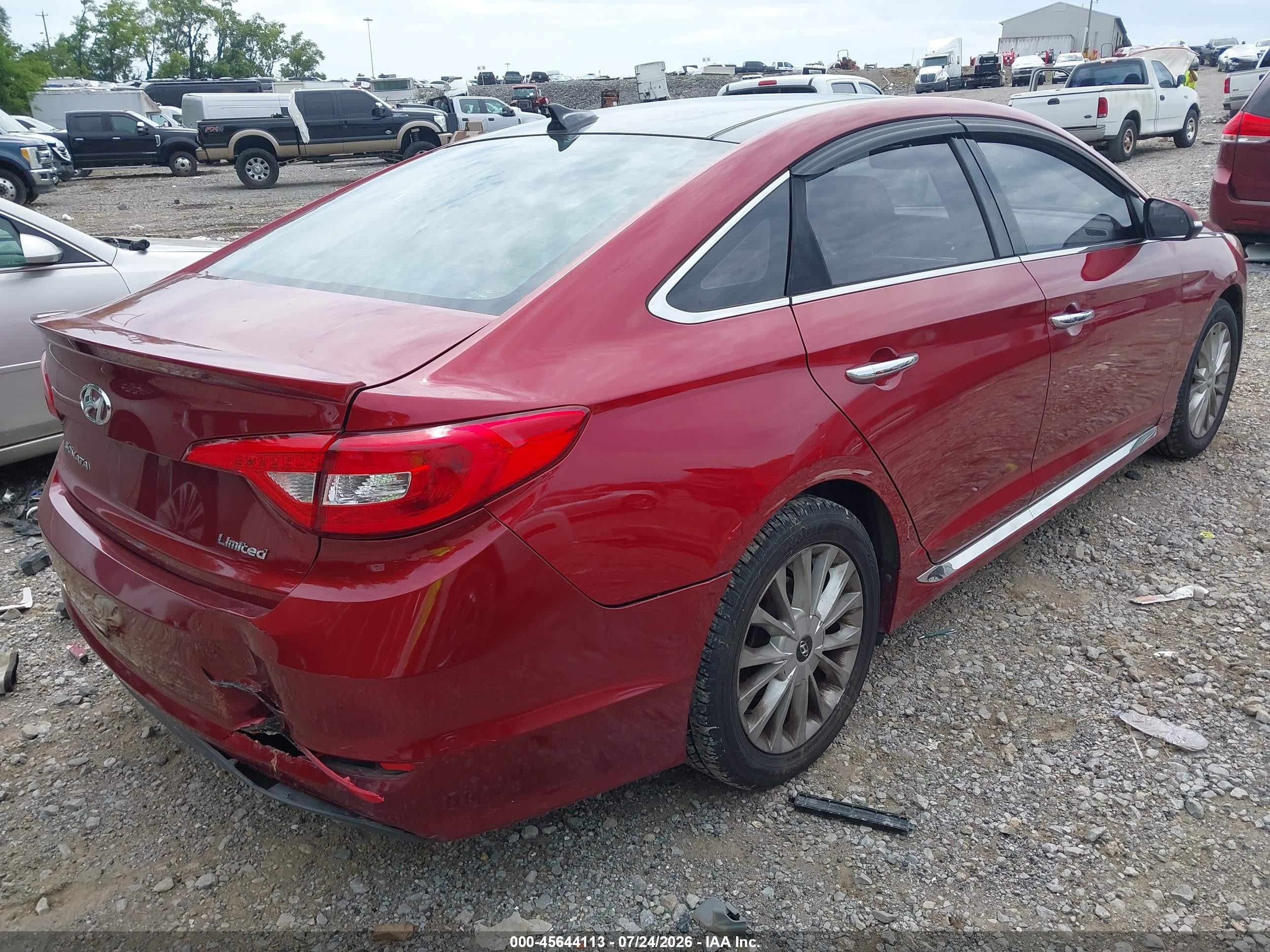 2015 Hyundai Sonata Limited Red vin: 5NPE34AF0FH098093