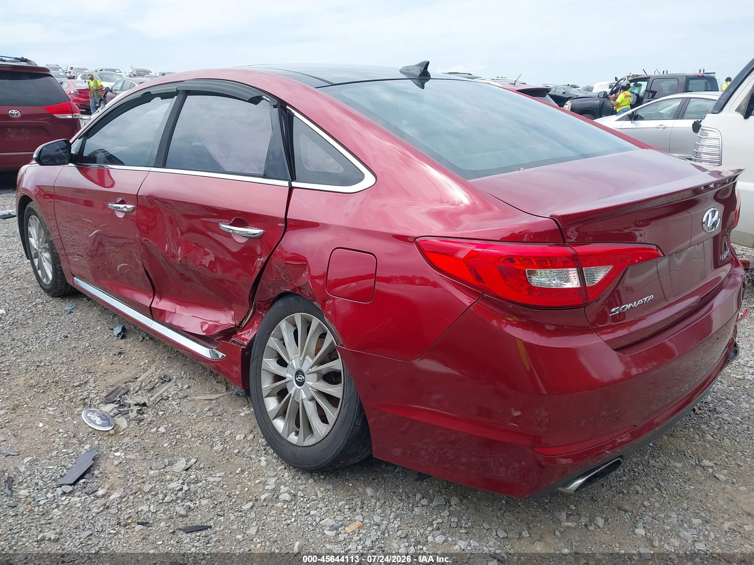 2015 Hyundai Sonata Limited Red vin: 5NPE34AF0FH098093