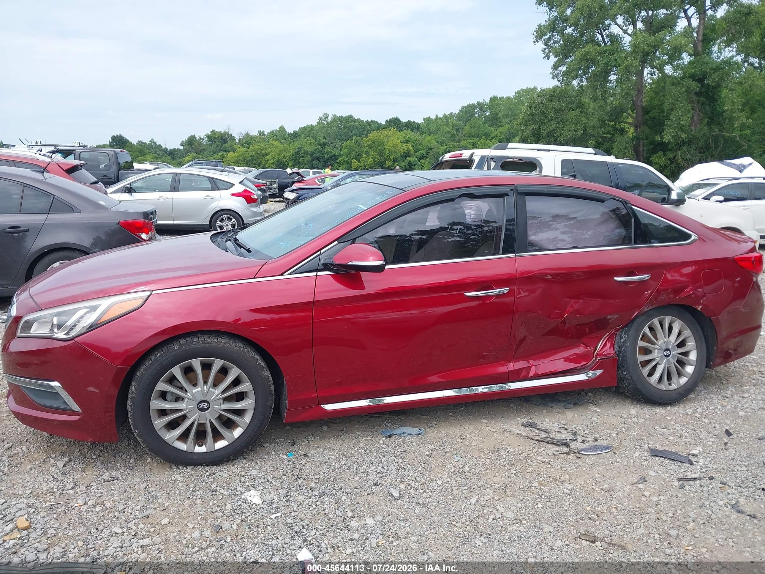 2015 Hyundai Sonata Limited Red vin: 5NPE34AF0FH098093