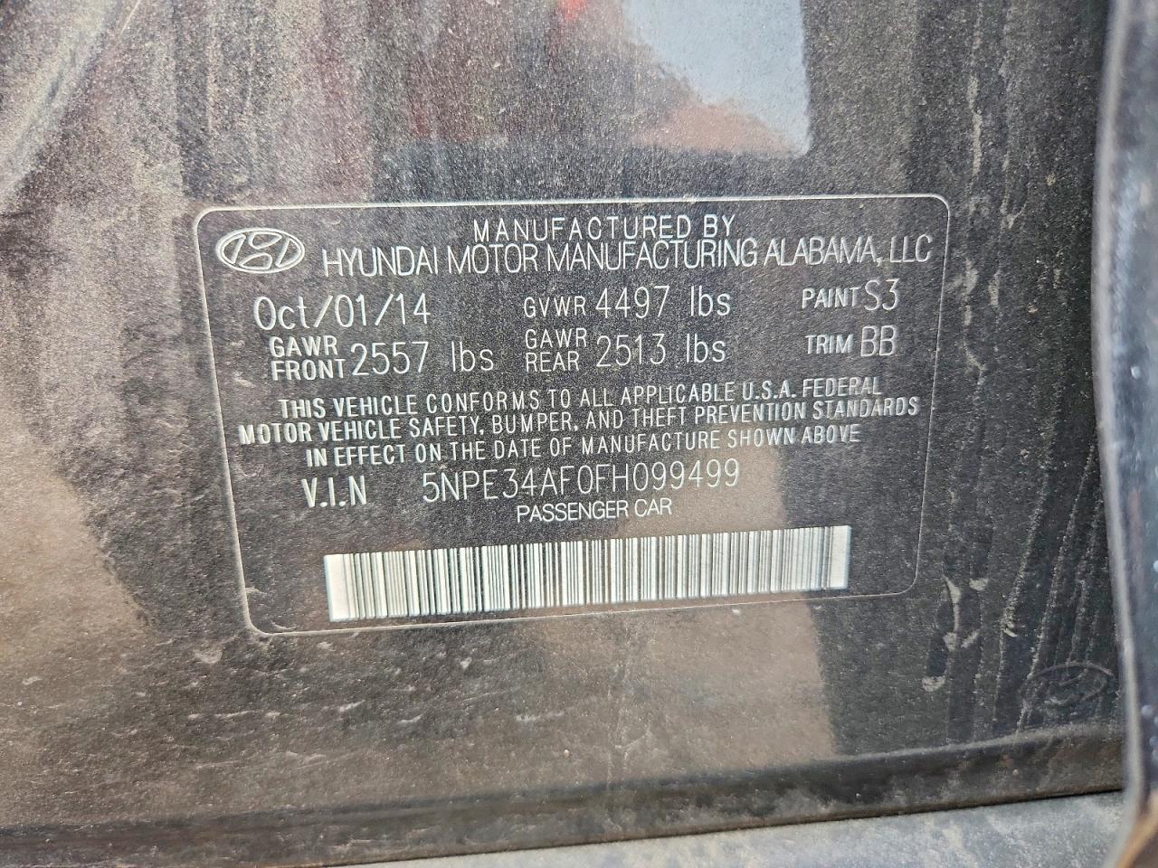2015 Hyundai Sonata Sport Black vin: 5NPE34AF0FH099499