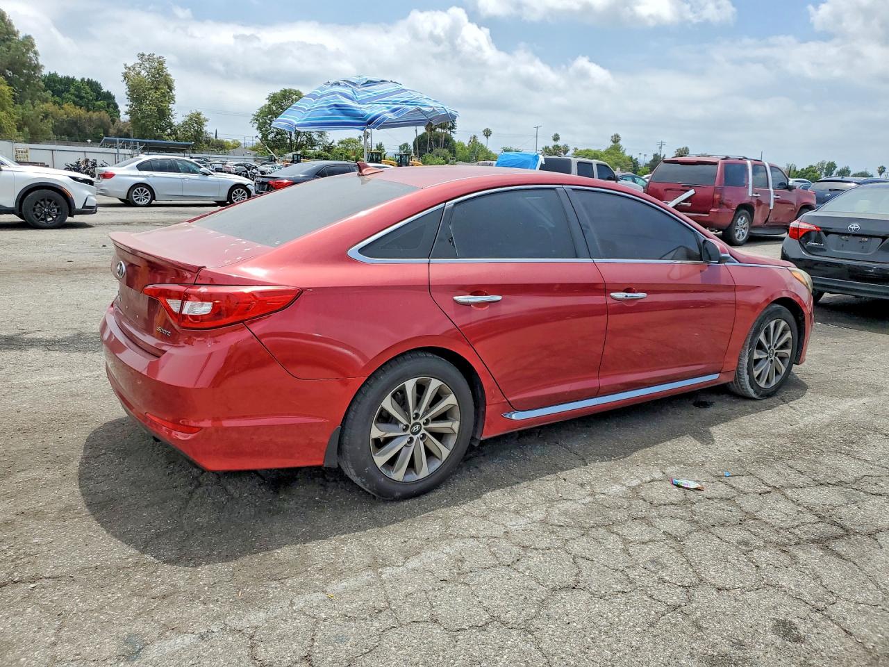 2015 Hyundai Sonata Sport Red vin: 5NPE34AF0FH100070