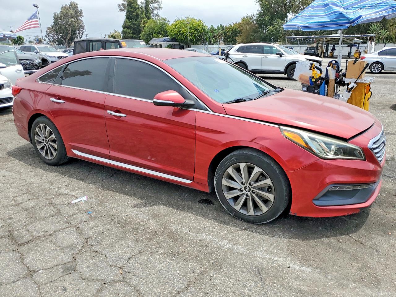 2015 Hyundai Sonata Sport Red vin: 5NPE34AF0FH100070