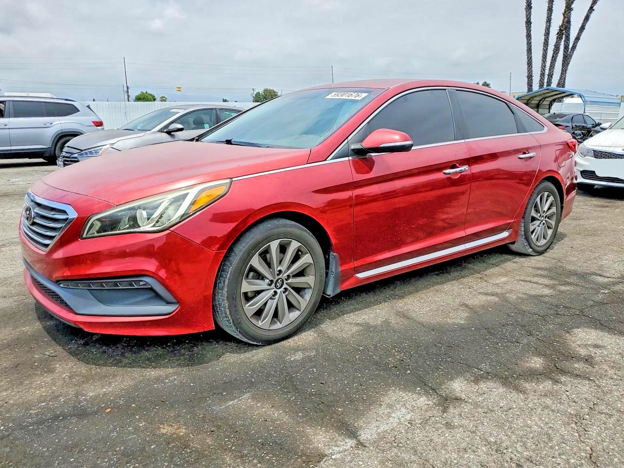 2015 Hyundai Sonata Sport Red vin: 5NPE34AF0FH100070