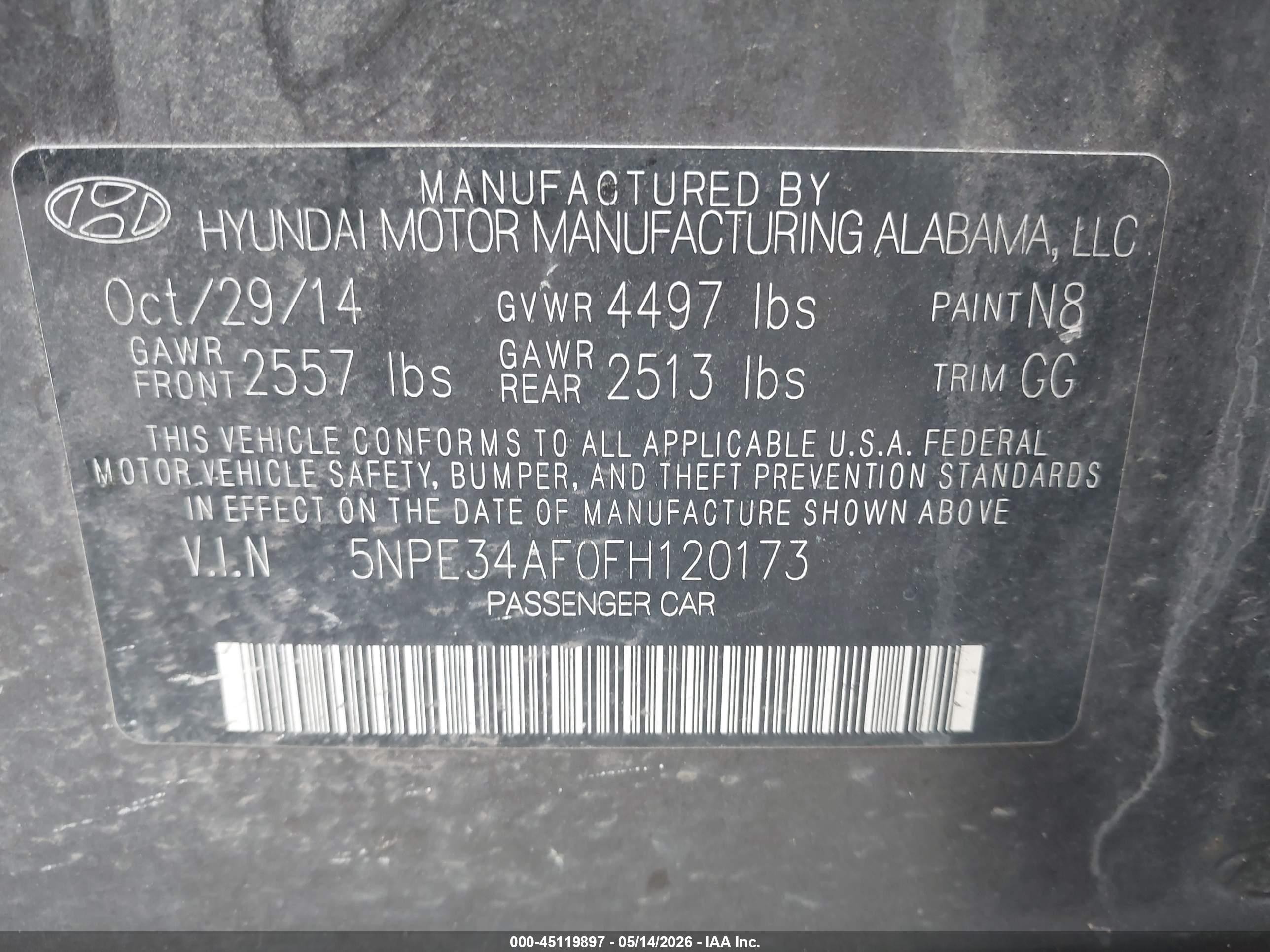 2015 Hyundai Sonata Sport Dark Brown vin: 5NPE34AF0FH120173