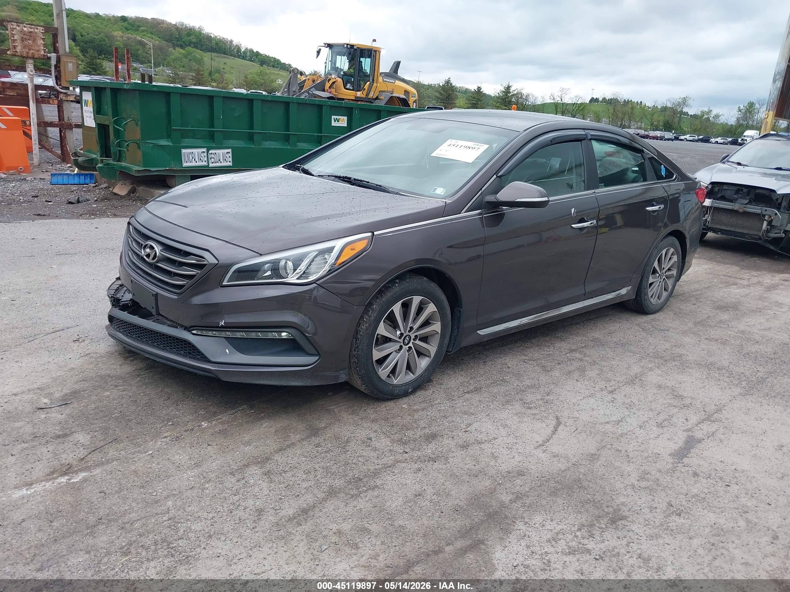 2015 Hyundai Sonata Sport Dark Brown vin: 5NPE34AF0FH120173