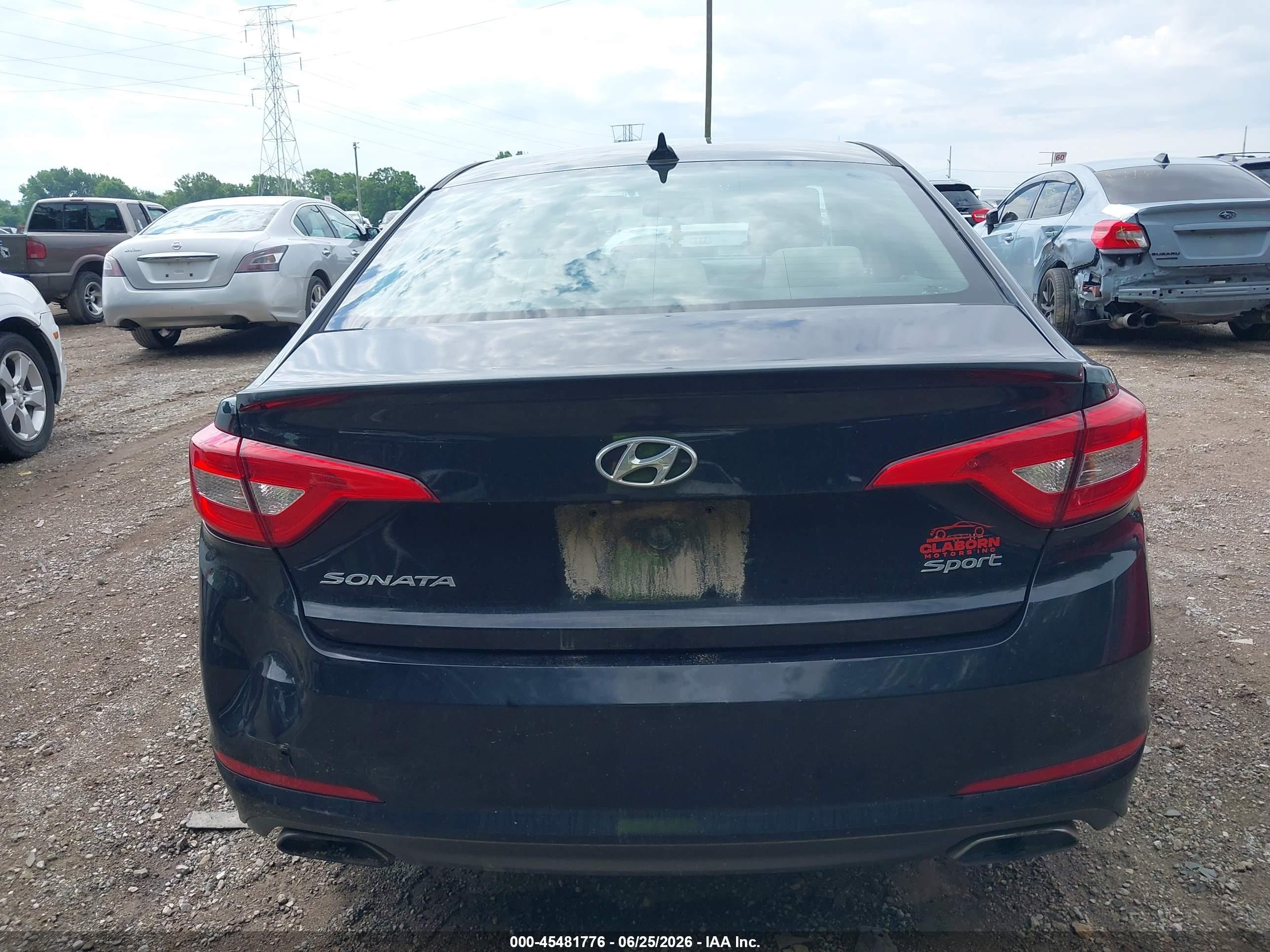 2015 Hyundai Sonata Sport Black vin: 5NPE34AF0FH121534