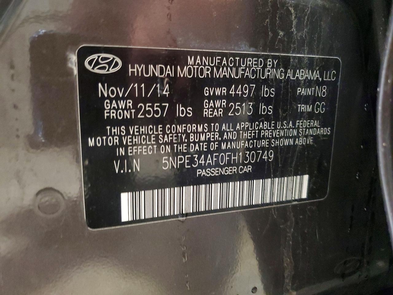 2015 Hyundai Sonata Sport Brown vin: 5NPE34AF0FH130749