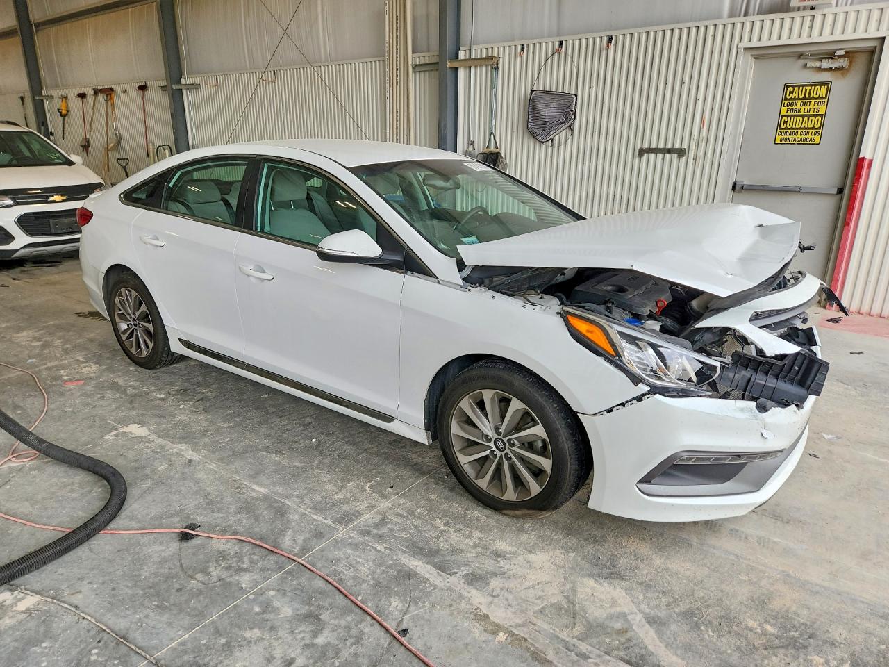 2015 Hyundai Sonata Sport White vin: 5NPE34AF0FH163539