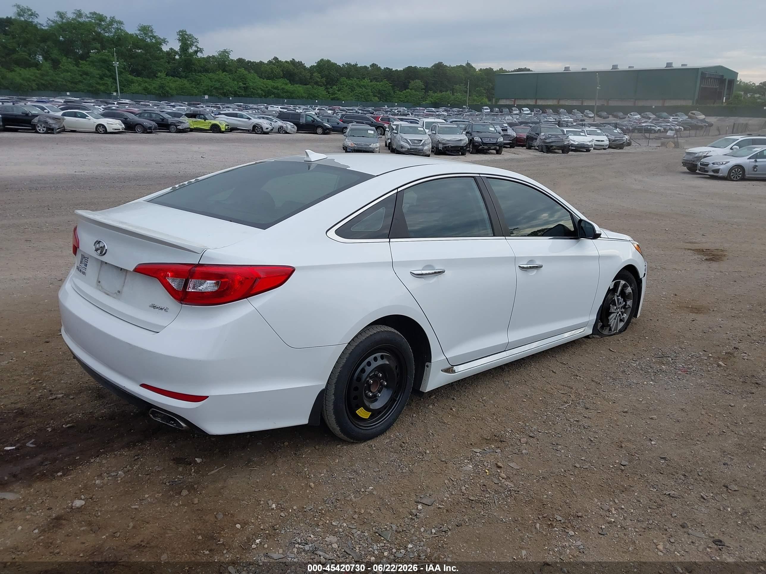 2015 Hyundai Sonata Sport Белый vin: 5NPE34AF0FH169003