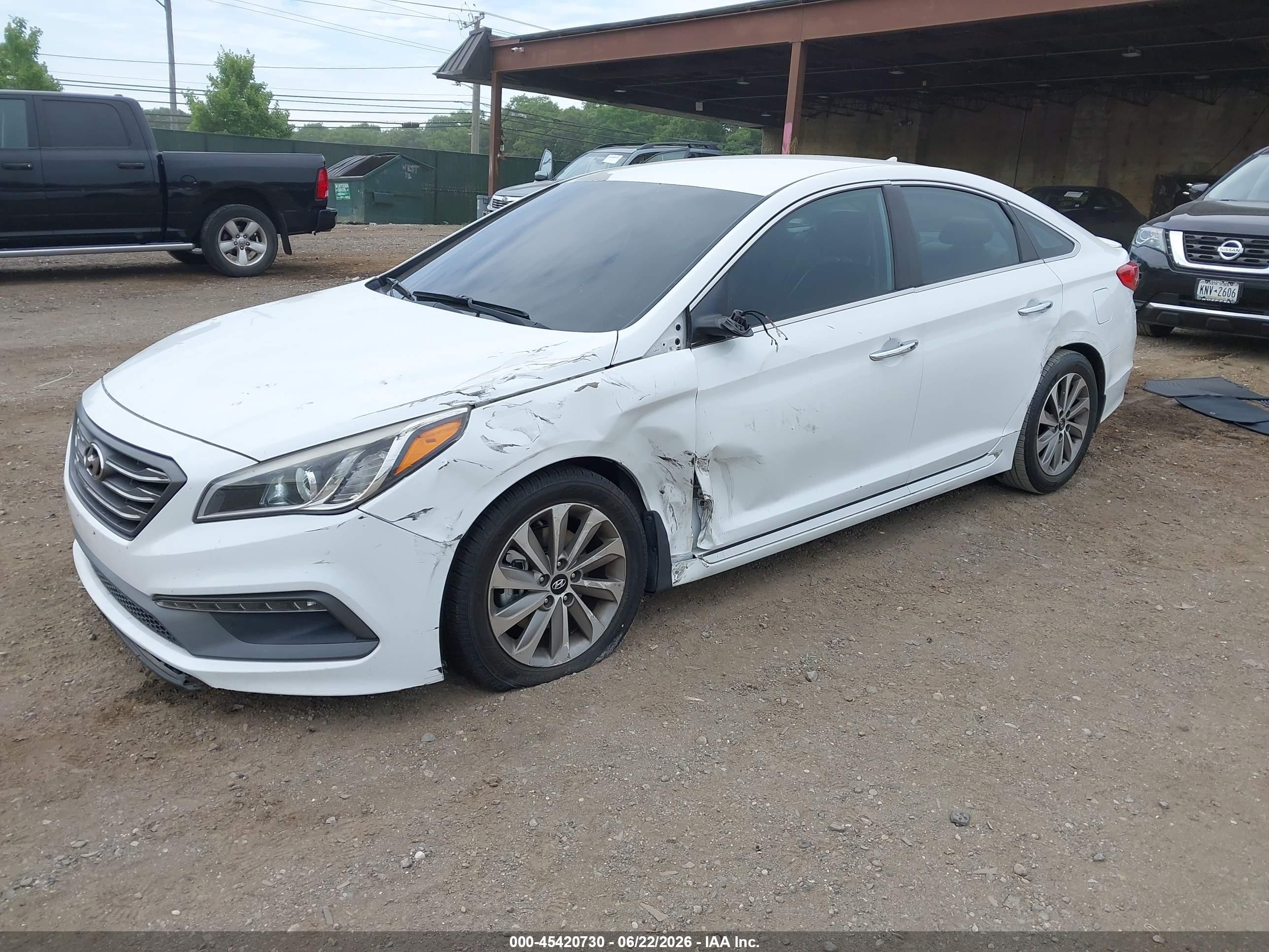 2015 Hyundai Sonata Sport Белый vin: 5NPE34AF0FH169003