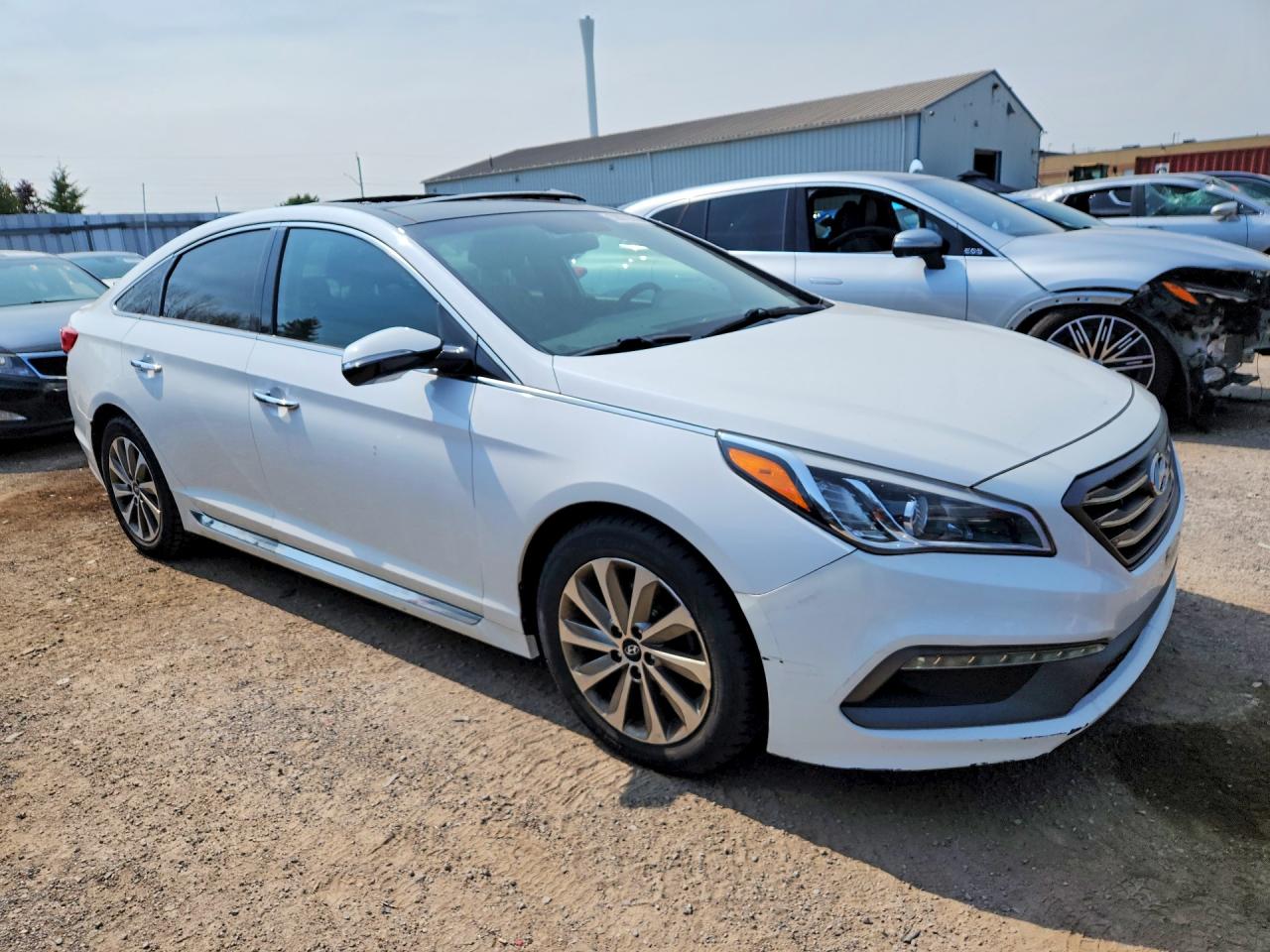 2015 Hyundai Sonata Sport White vin: 5NPE34AF0FH214196