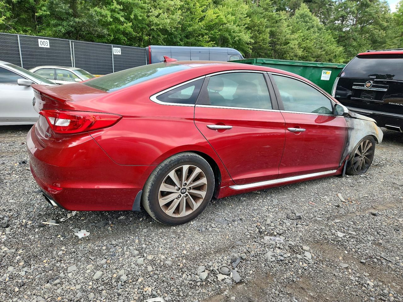 2015 Hyundai Sonata Sport Красный vin: 5NPE34AF0FH216191