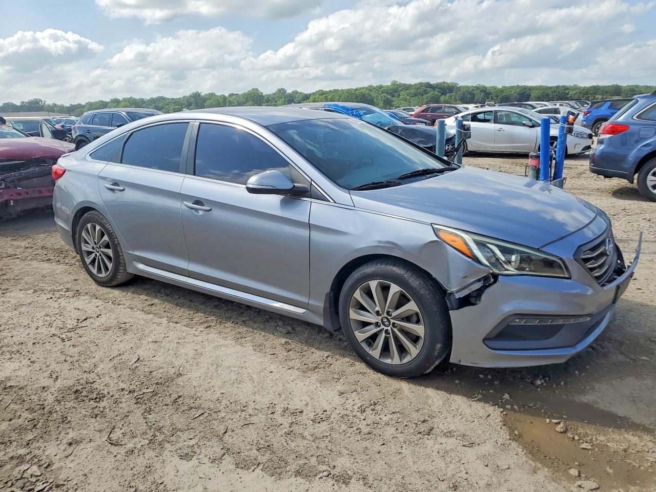 2015 Hyundai Sonata Sport Silver vin: 5NPE34AF0FH224453