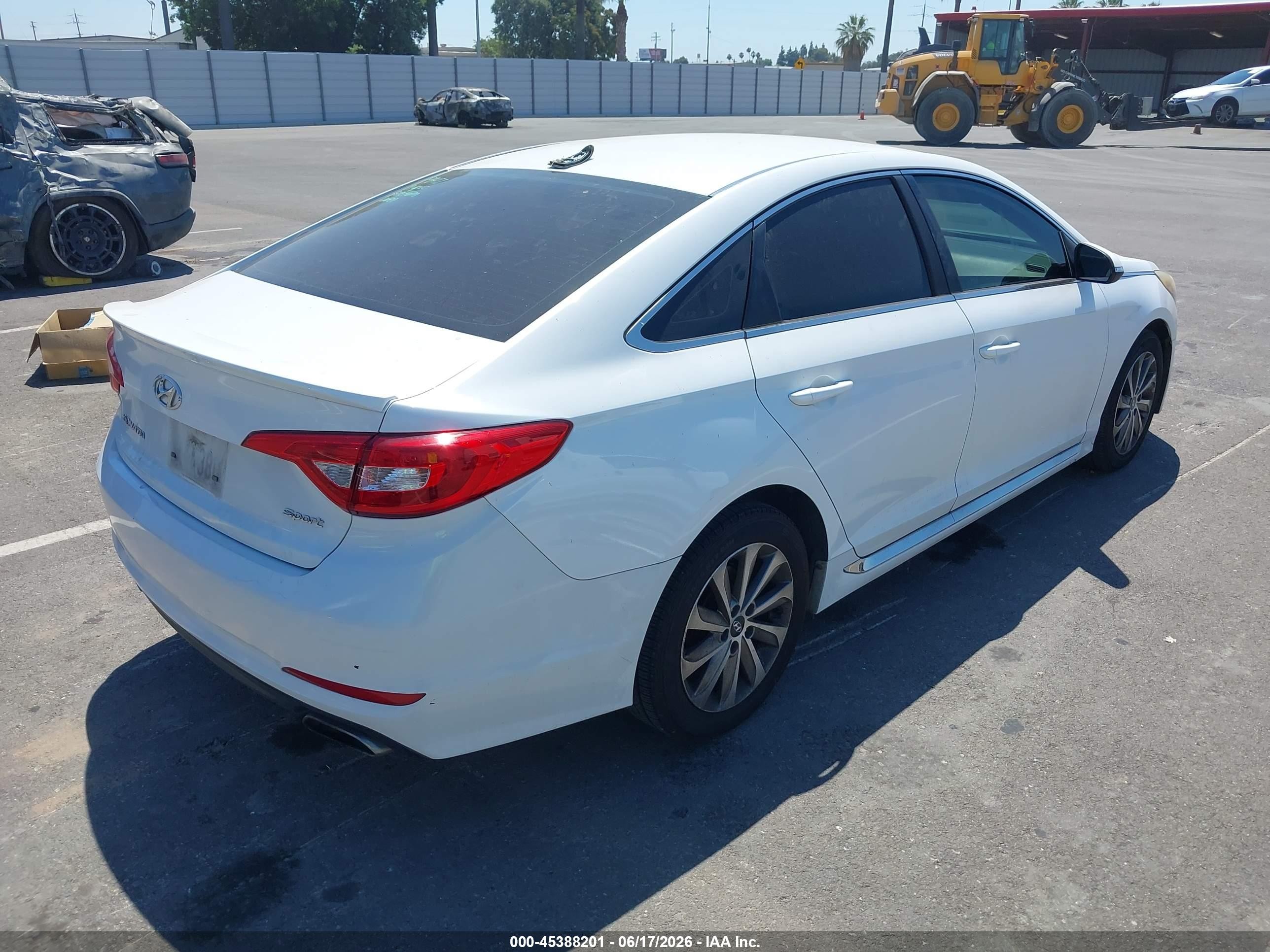 2015 Hyundai Sonata Sport White vin: 5NPE34AF0FH232763