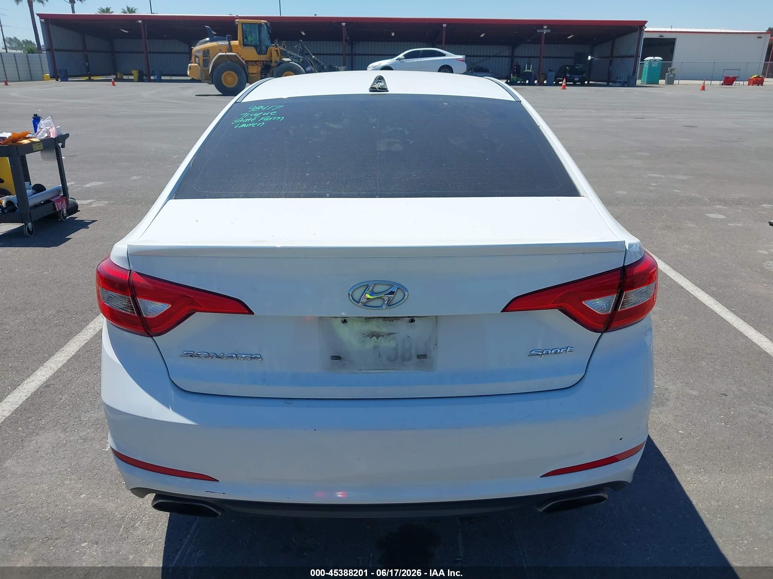 2015 Hyundai Sonata Sport White vin: 5NPE34AF0FH232763