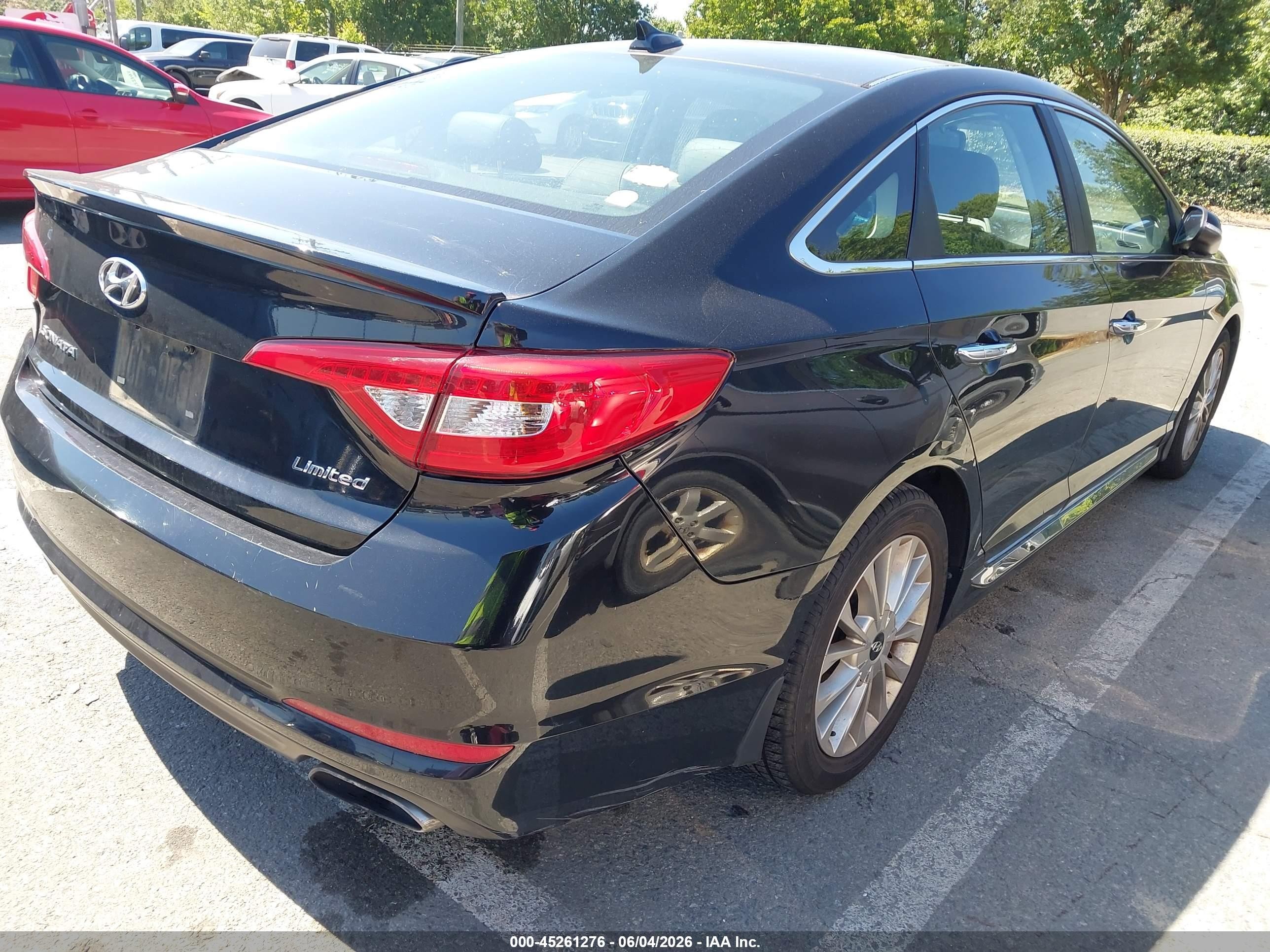 2015 Hyundai Sonata Limited Black vin: 5NPE34AF0FH238661