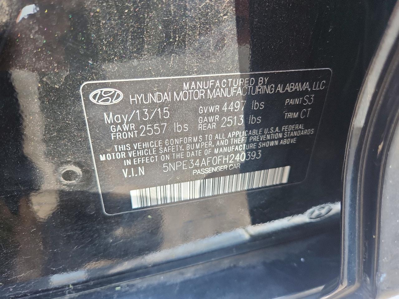 2015 Hyundai Sonata Limited Gray vin: 5NPE34AF0FH240393