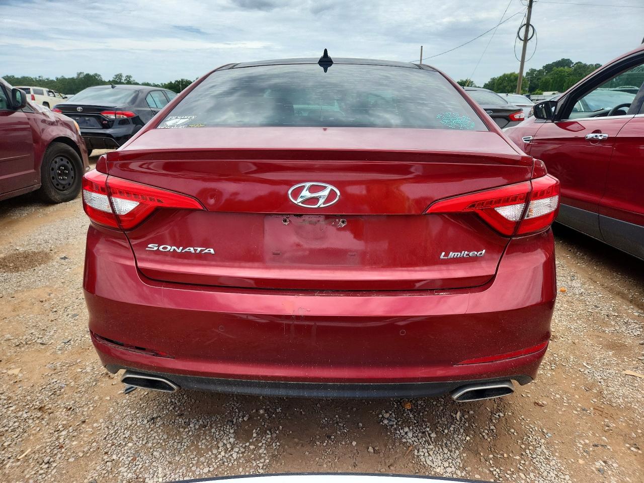 2015 Hyundai Sonata Limited Красный vin: 5NPE34AF0FH251328