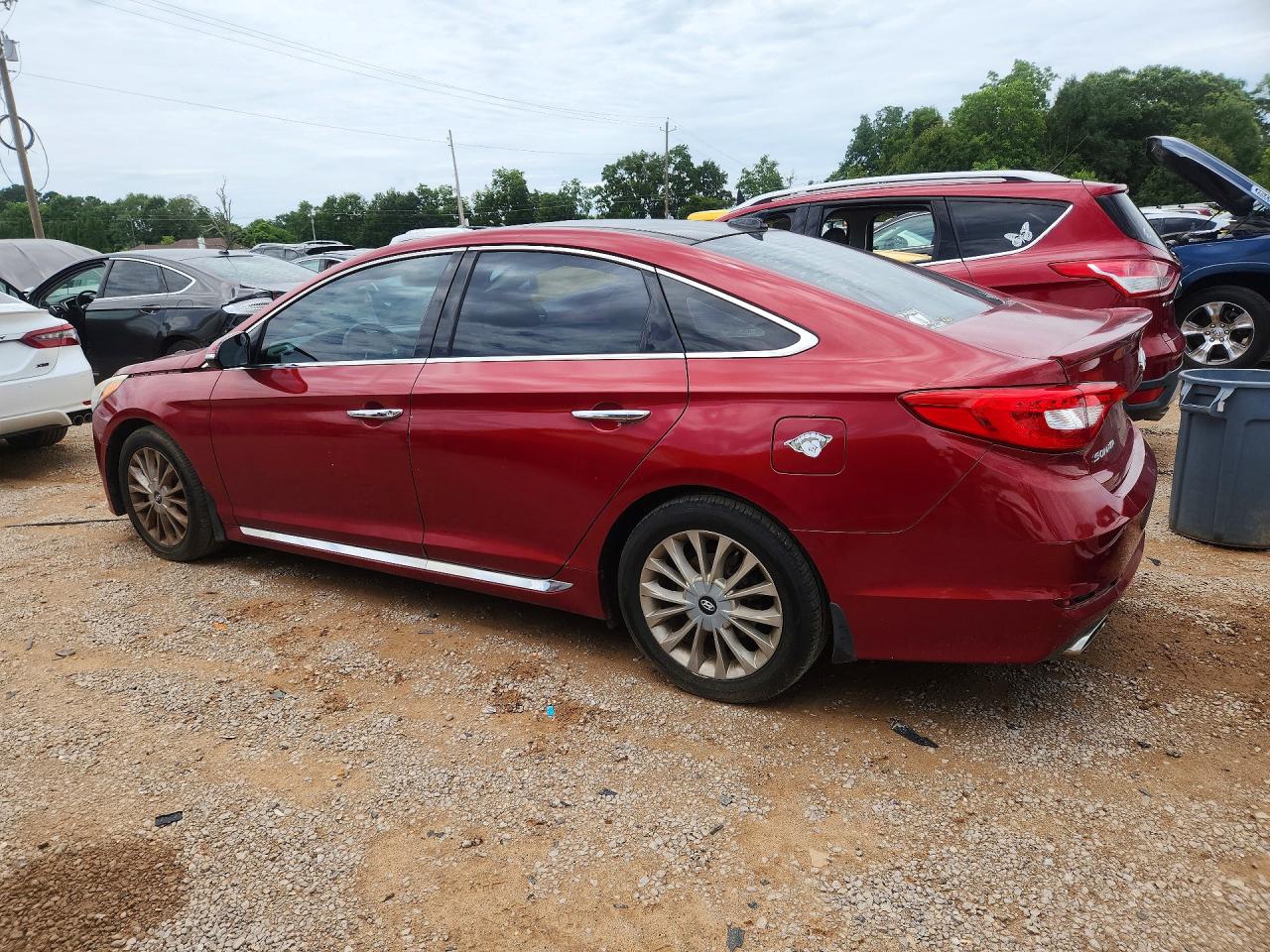 2015 Hyundai Sonata Limited Красный vin: 5NPE34AF0FH251328