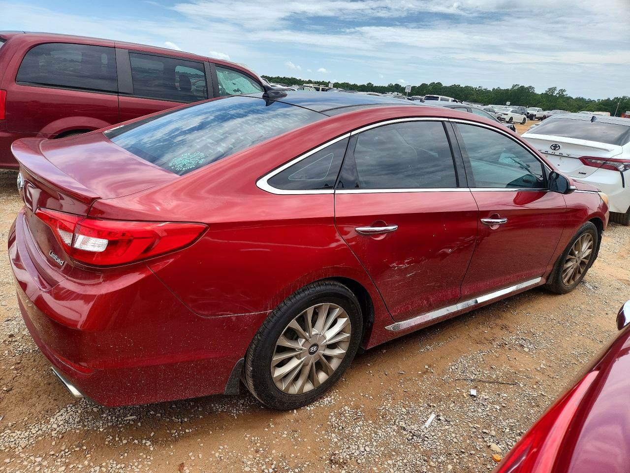 2015 Hyundai Sonata Limited Красный vin: 5NPE34AF0FH251328