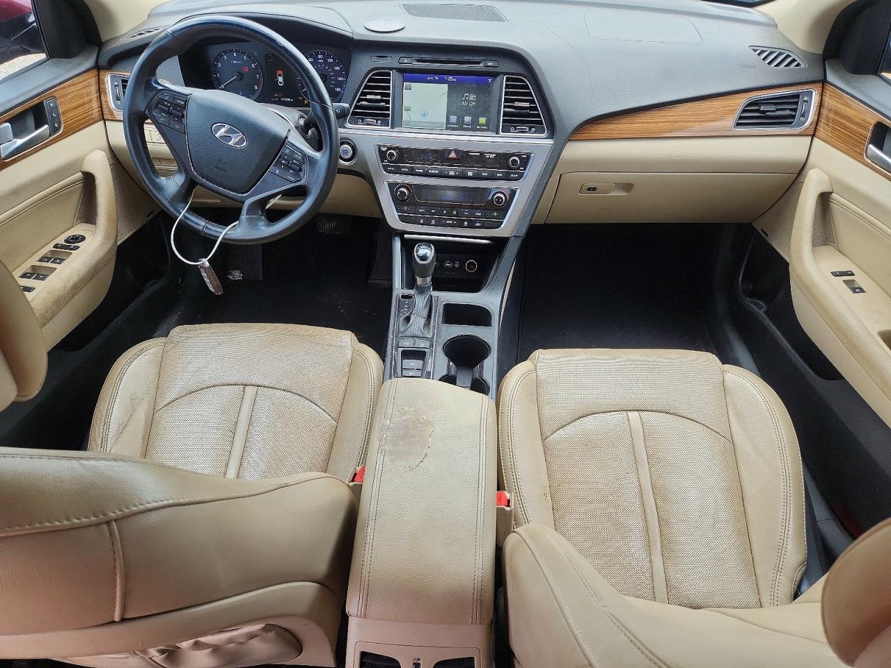 2015 Hyundai Sonata Limited Красный vin: 5NPE34AF0FH251328