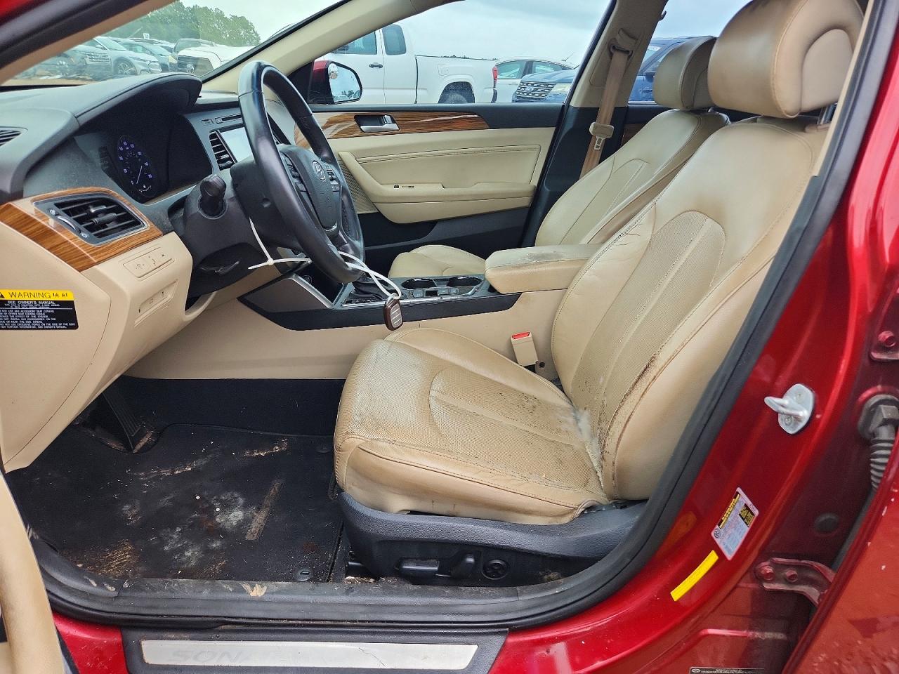 2015 Hyundai Sonata Limited Красный vin: 5NPE34AF0FH251328