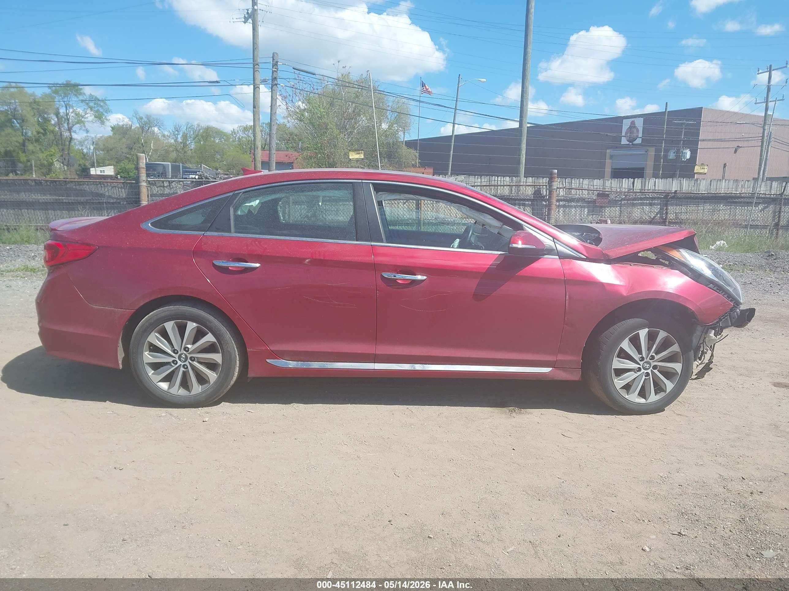 2016 Hyundai Sonata Sport Red vin: 5NPE34AF0GH395124