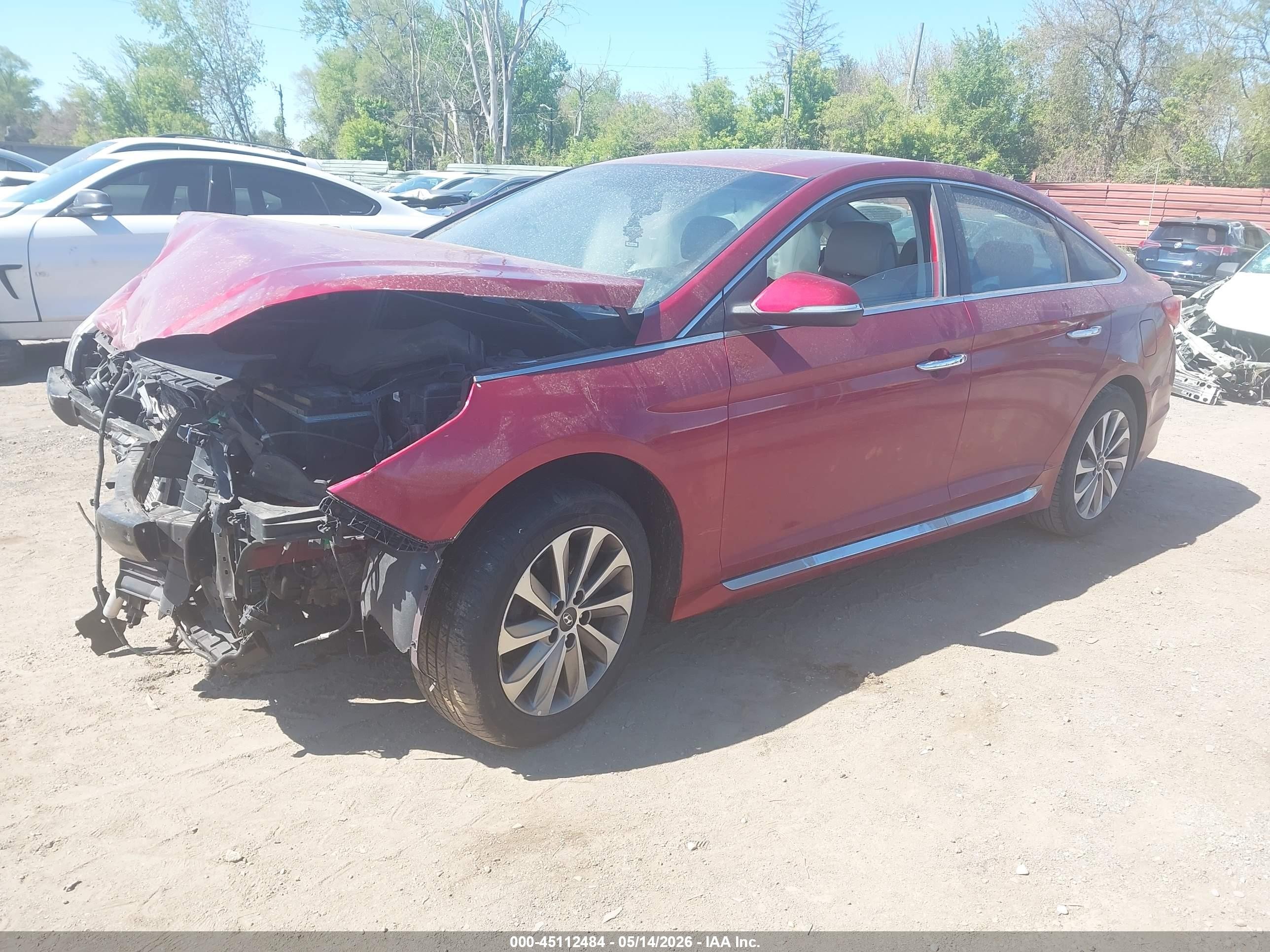 2016 Hyundai Sonata Sport Red vin: 5NPE34AF0GH395124