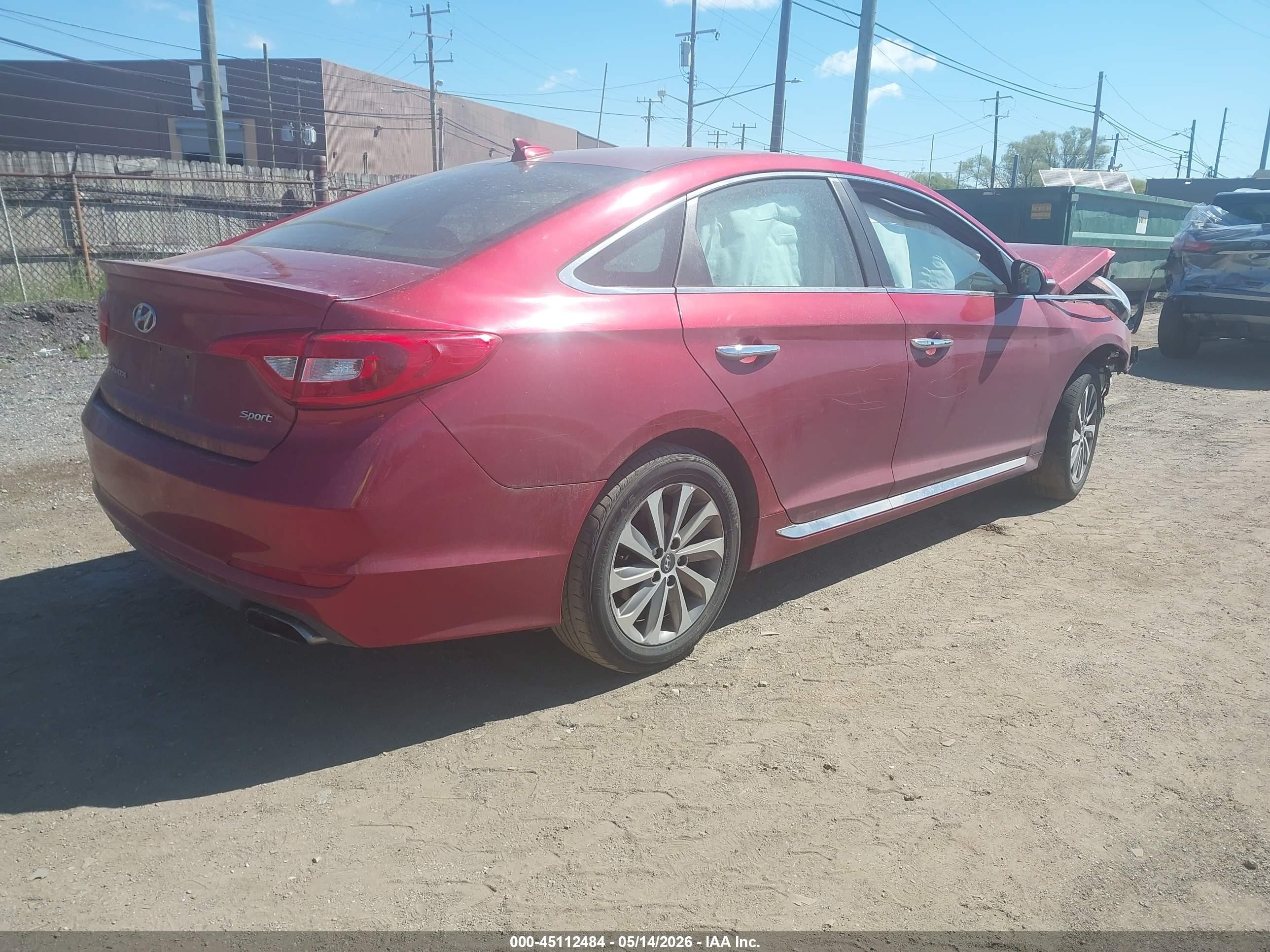 2016 Hyundai Sonata Sport Red vin: 5NPE34AF0GH395124