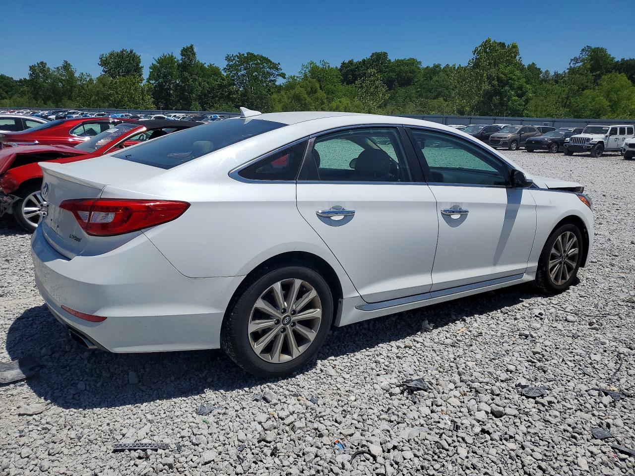 2016 Hyundai Sonata White vin: 5NPE34AF0GH418790
